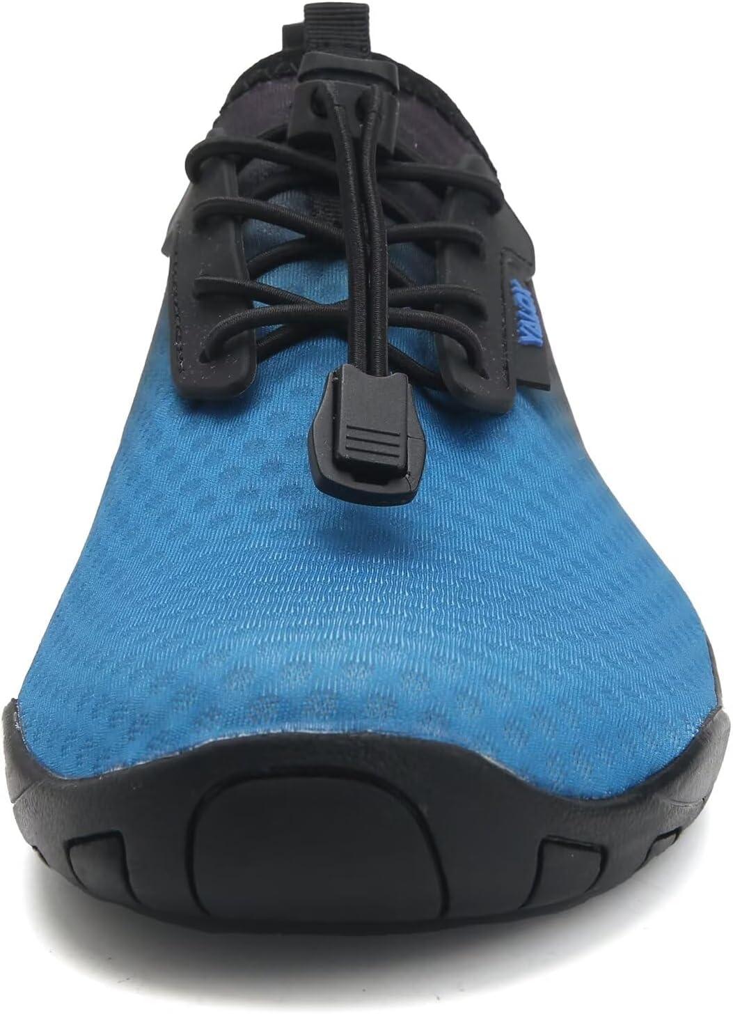 imageWaterShoesMensWomens QuickDry BarefootSwim Diving ShoesAquaSocks for Yoga Climbing Beach Surf FitnessTy03Black Blue
