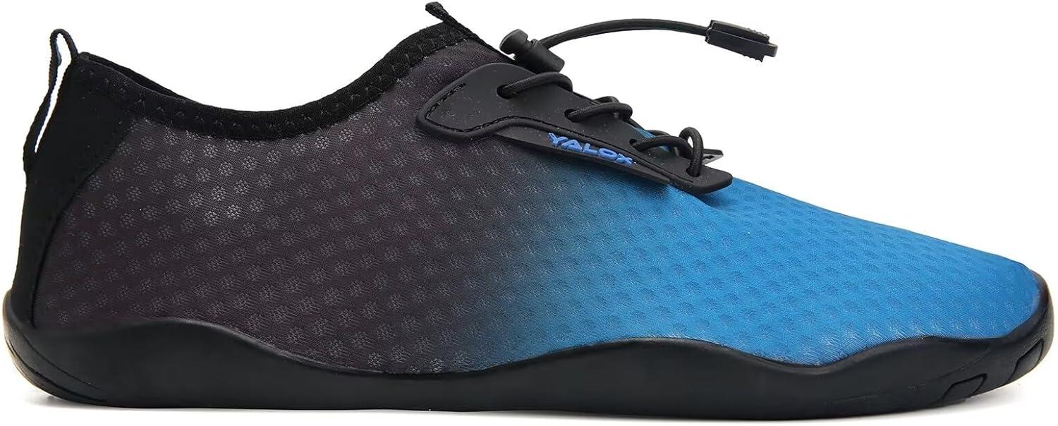 imageWaterShoesMensWomens QuickDry BarefootSwim Diving ShoesAquaSocks for Yoga Climbing Beach Surf FitnessTy03Black Blue