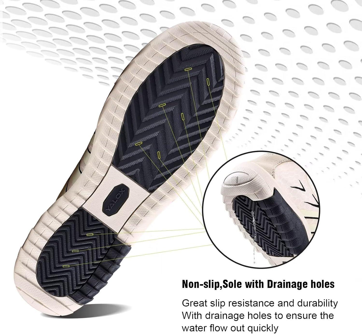 imageYALOX Water Shoes Mens Womens Swim Shoes Outdoor Beach Barefoot QuickDry Aqua Pool Socks Swimming Yoga Surfing Exercise148Beige