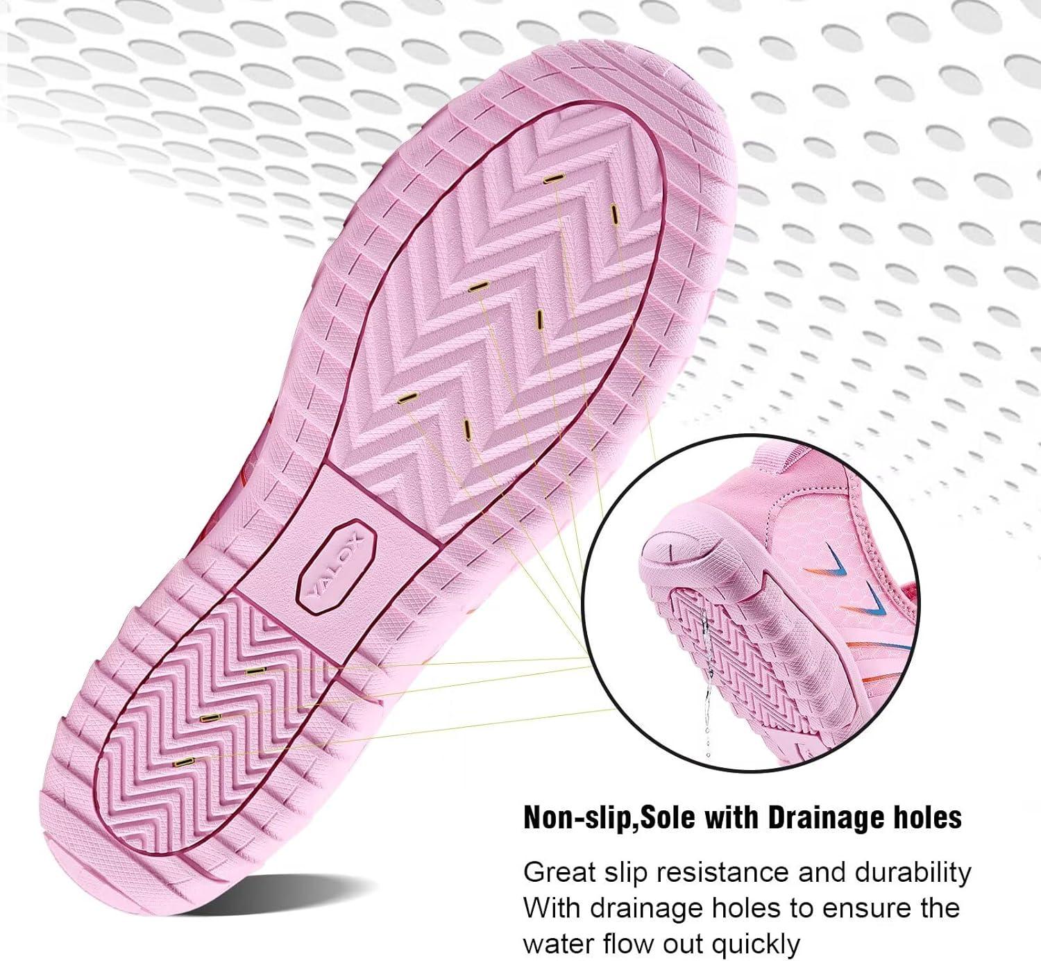 imageYALOX Water Shoes Mens Womens Swim Shoes Outdoor Beach Barefoot QuickDry Aqua Pool Socks Swimming Yoga Surfing Exercise148Pink