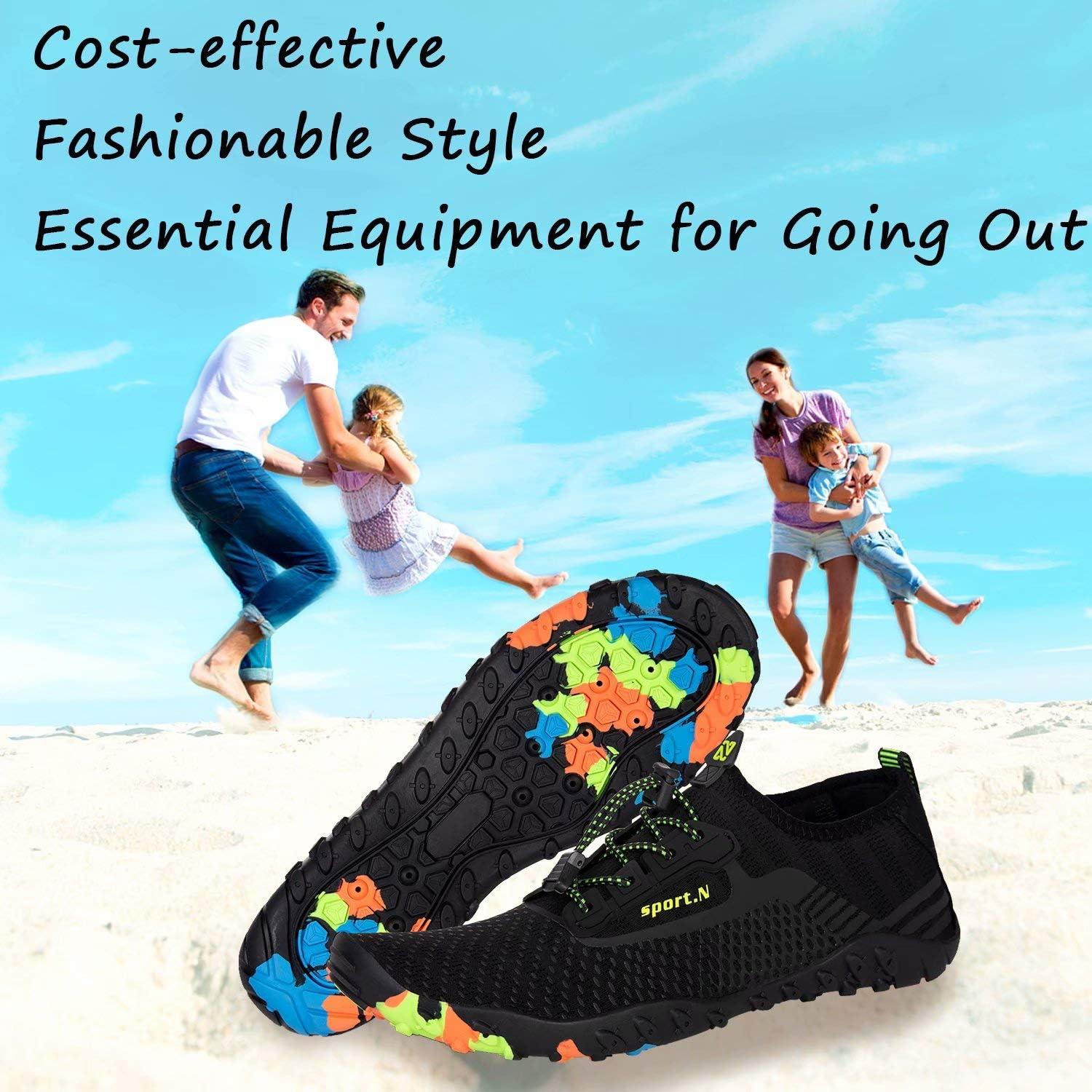 imageYALOX Water Shoes Mens Womens Swim Shoes Outdoor Beach Barefoot QuickDry Aqua Pool Socks Swimming Yoga Surfing Exercise244Black