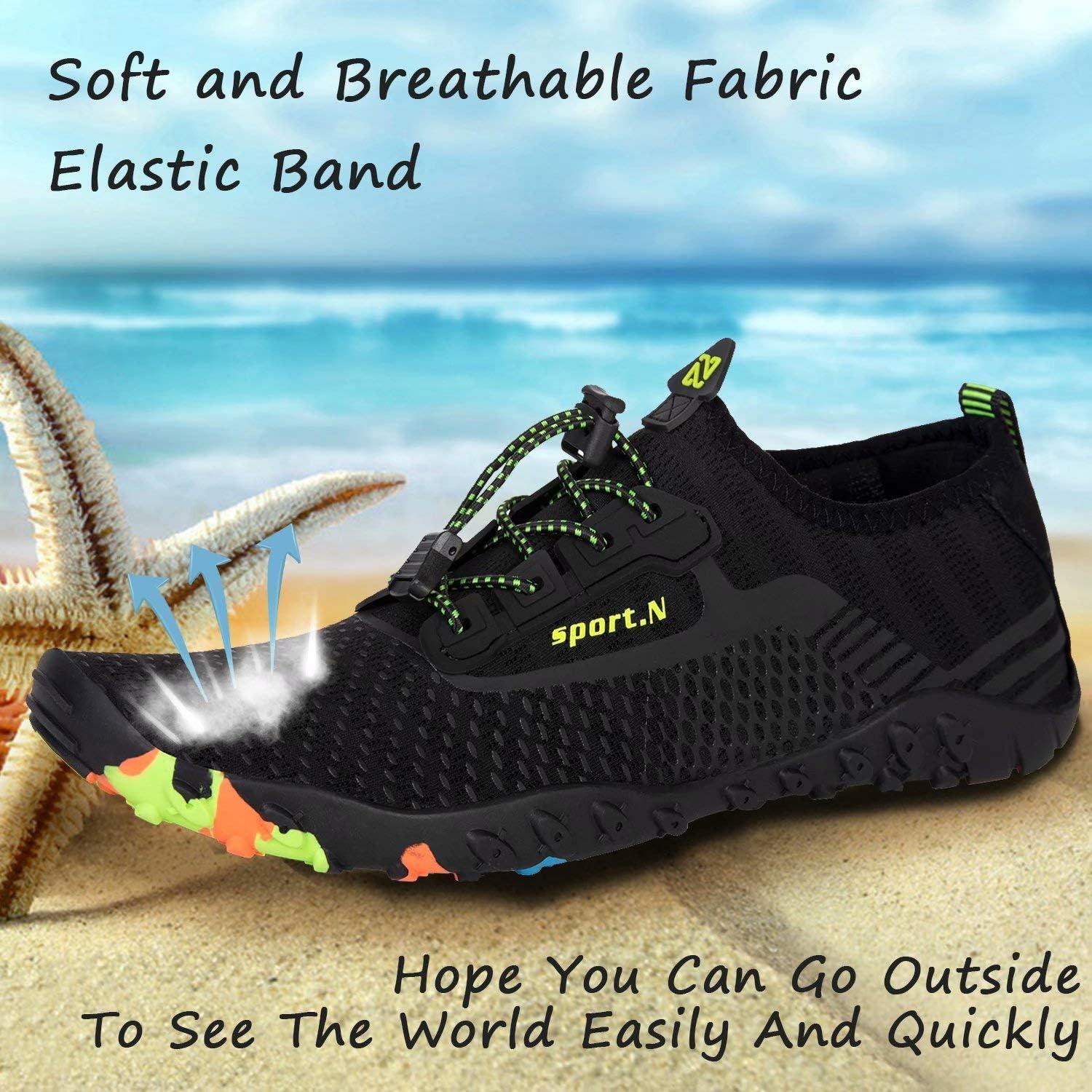 imageYALOX Water Shoes Mens Womens Swim Shoes Outdoor Beach Barefoot QuickDry Aqua Pool Socks Swimming Yoga Surfing Exercise244Black