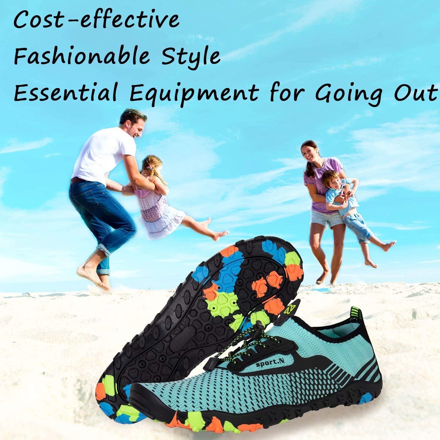 imageYALOX Water Shoes Mens Womens Swim Shoes Outdoor Beach Barefoot QuickDry Aqua Pool Socks Swimming Yoga Surfing Exercise244Green