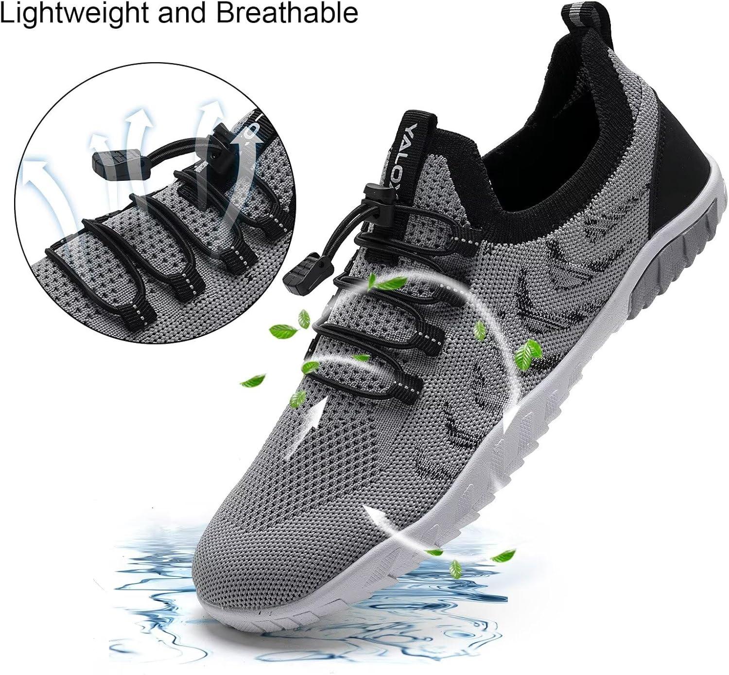 imageYALOX Water Shoes Mens Womens Swim Shoes Outdoor Beach Barefoot QuickDry Aqua Pool Socks Swimming Yoga Surfing Exercise785Gray