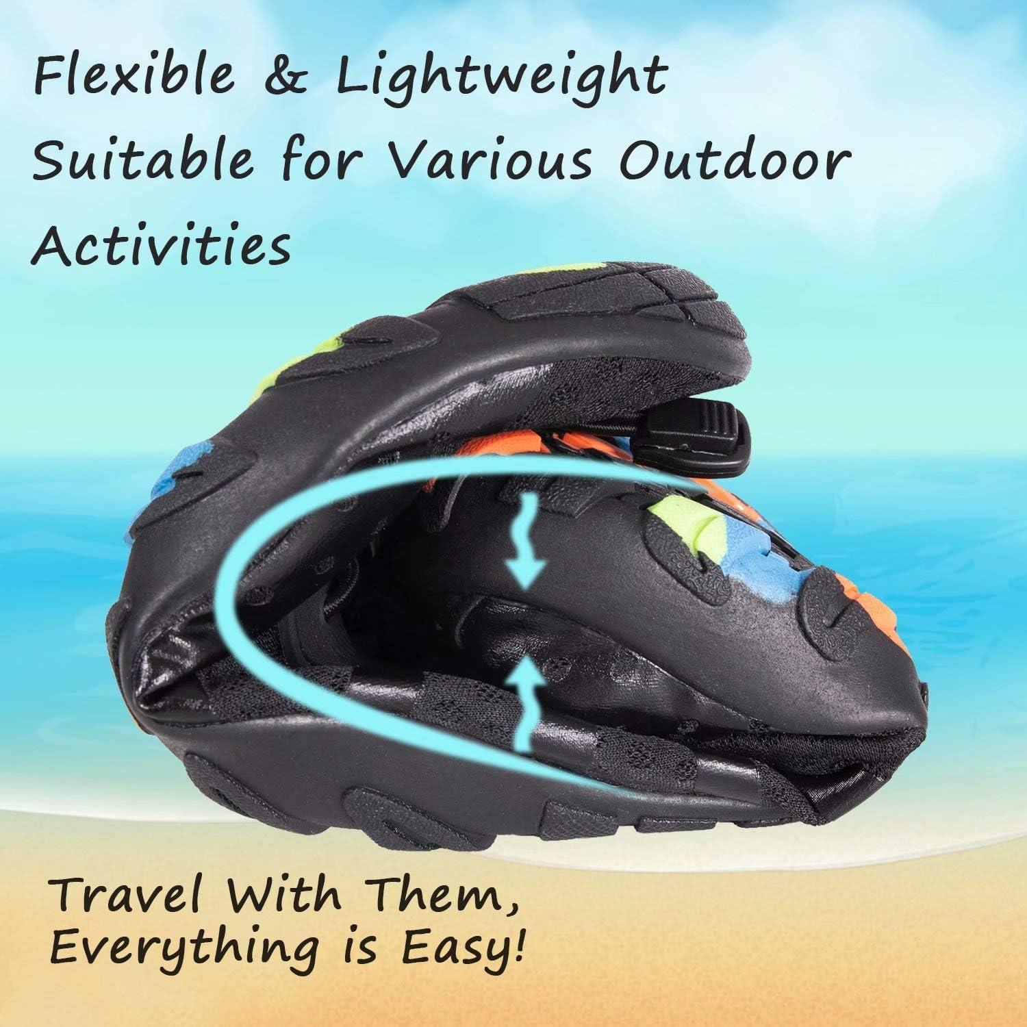 imageYALOX Water Shoes Mens Womens Swim Shoes Outdoor Beach Barefoot QuickDry Aqua Pool Socks Swimming Yoga Surfing Exercise8080black