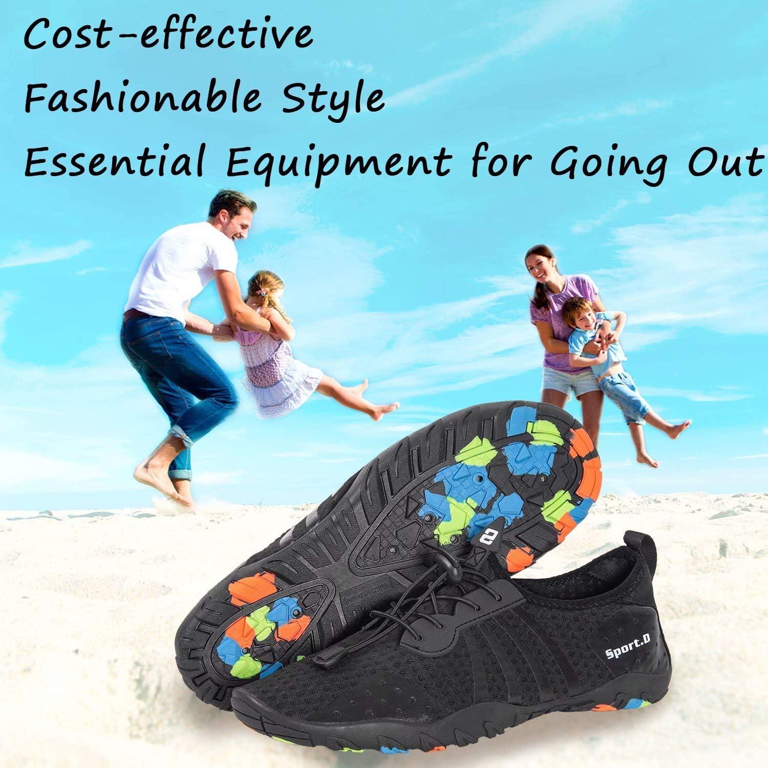 imageYALOX Water Shoes Mens Womens Swim Shoes Outdoor Beach Barefoot QuickDry Aqua Pool Socks Swimming Yoga Surfing Exercise8080black