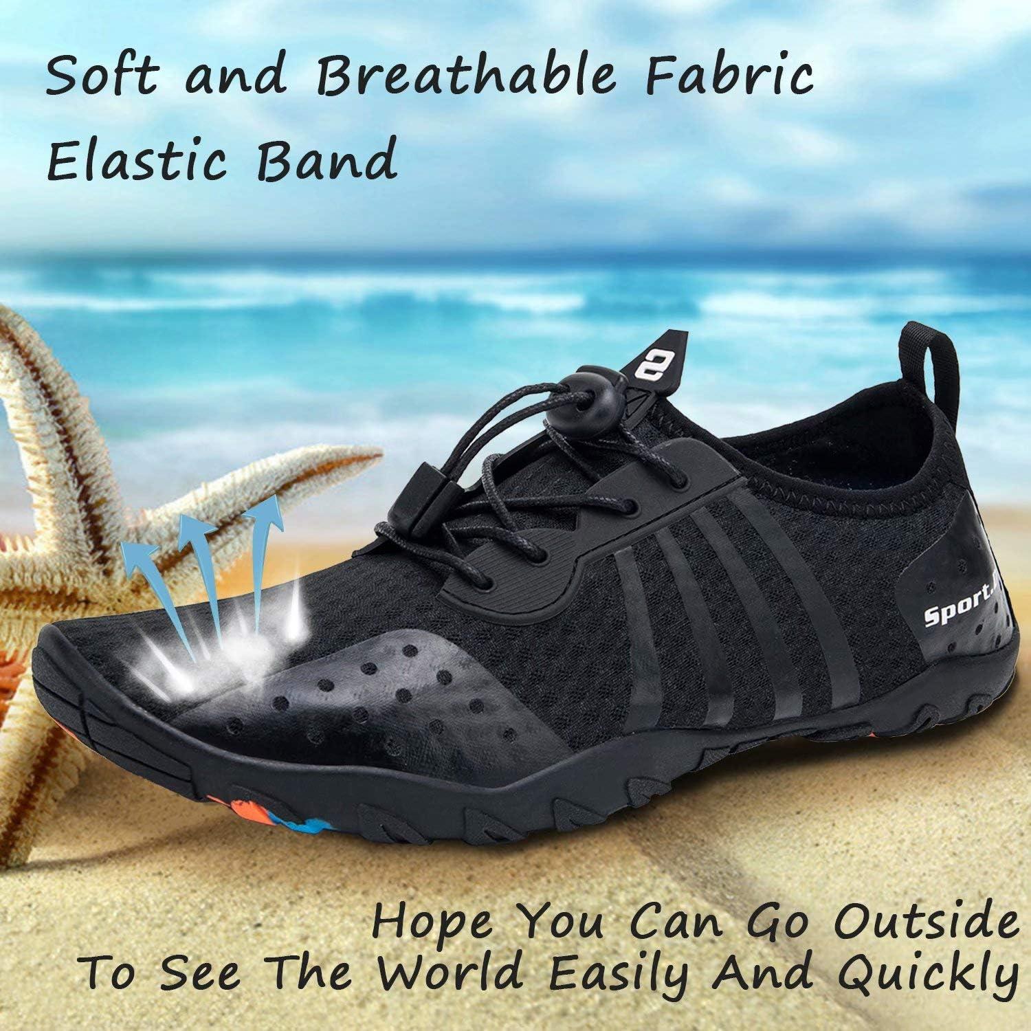 imageYALOX Water Shoes Mens Womens Swim Shoes Outdoor Beach Barefoot QuickDry Aqua Pool Socks Swimming Yoga Surfing Exercise8080black