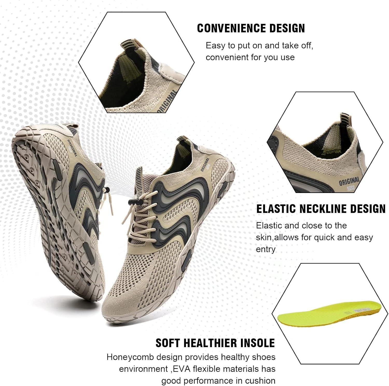 imageYALOX Water Shoes Mens Womens Swim Shoes Outdoor Beach Barefoot QuickDry Aqua Pool Socks Swimming Yoga Surfing ExerciseA021beige