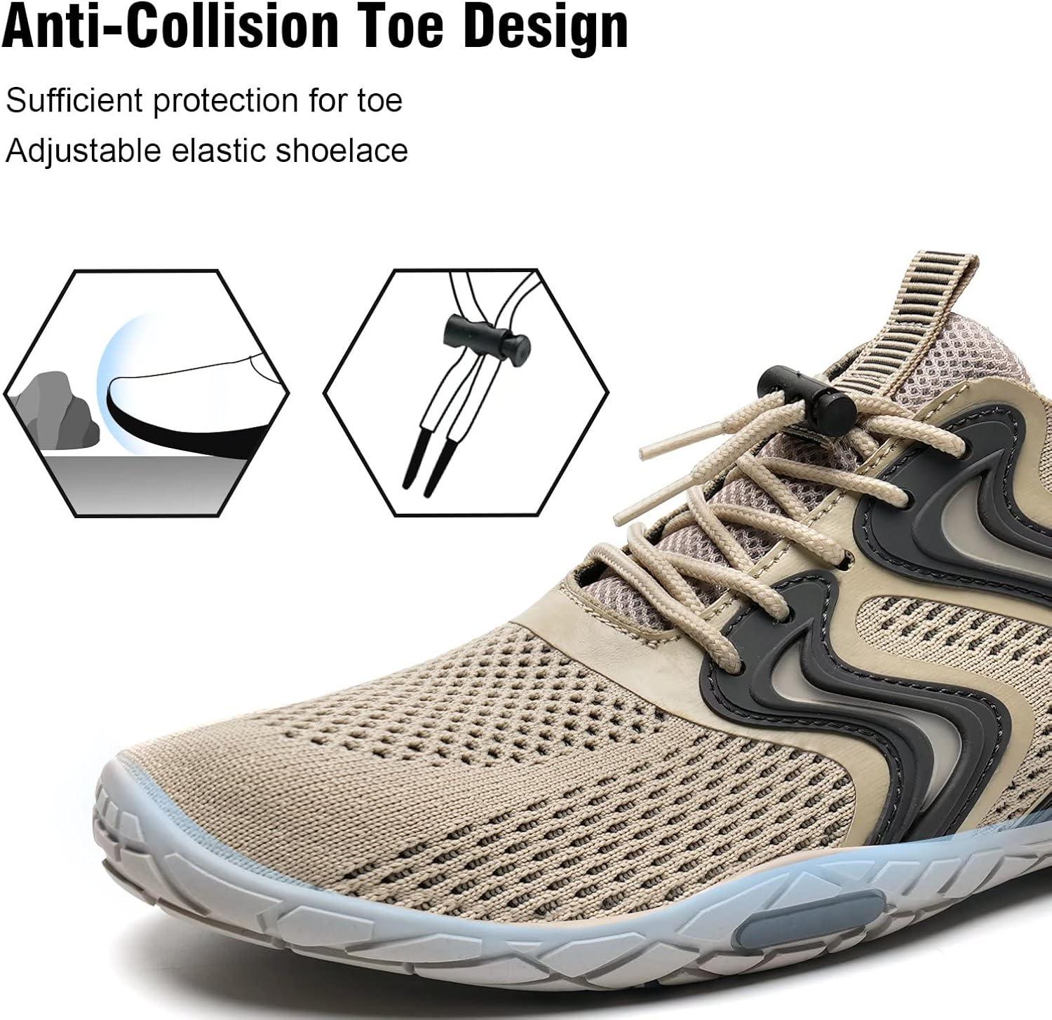 imageYALOX Water Shoes Mens Womens Swim Shoes Outdoor Beach Barefoot QuickDry Aqua Pool Socks Swimming Yoga Surfing ExerciseA021beige