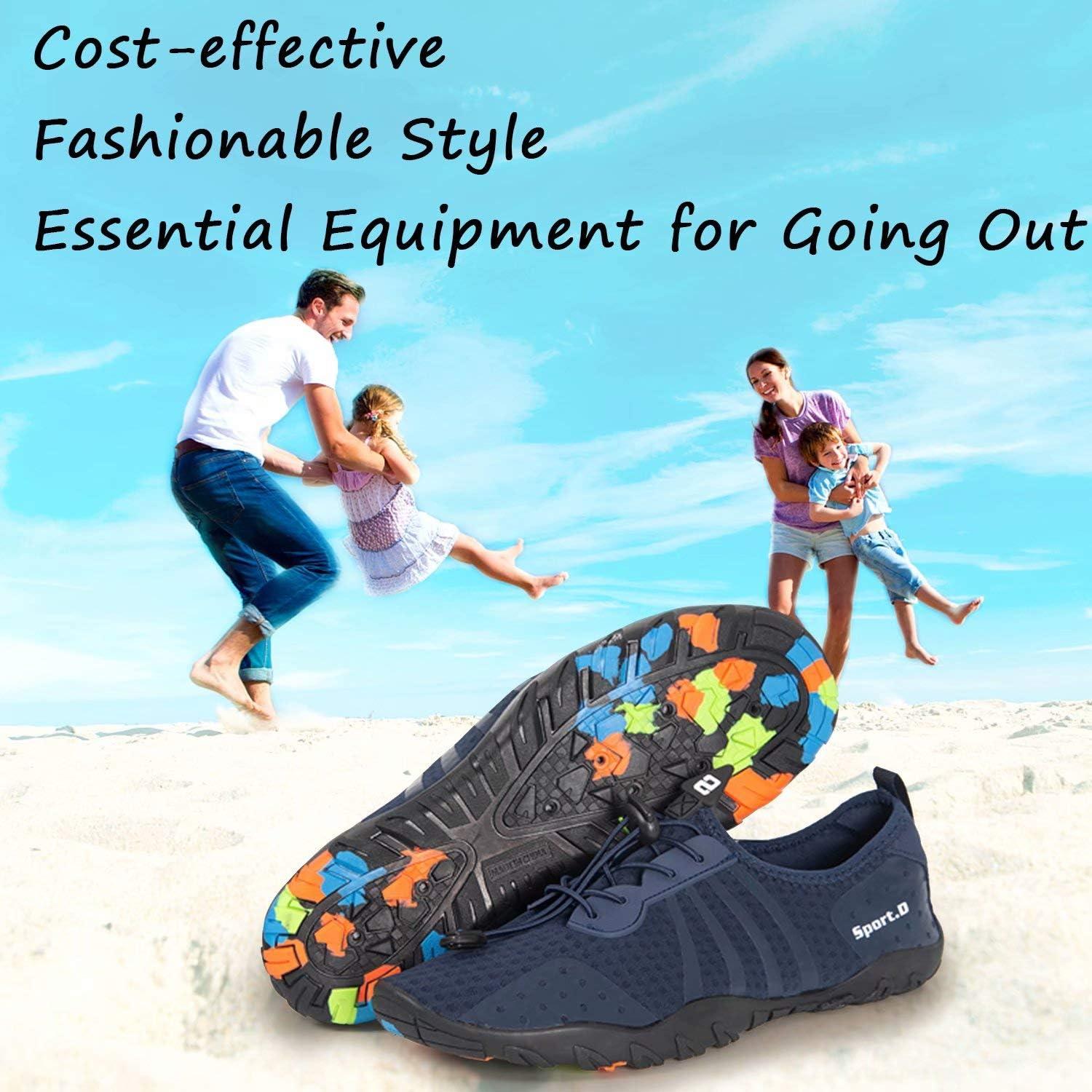imageYALOX Water Shoes Mens Womens Swim Shoes Outdoor Beach Barefoot QuickDry Aqua Pool Socks Swimming Yoga Surfing ExerciseA8080sBlue