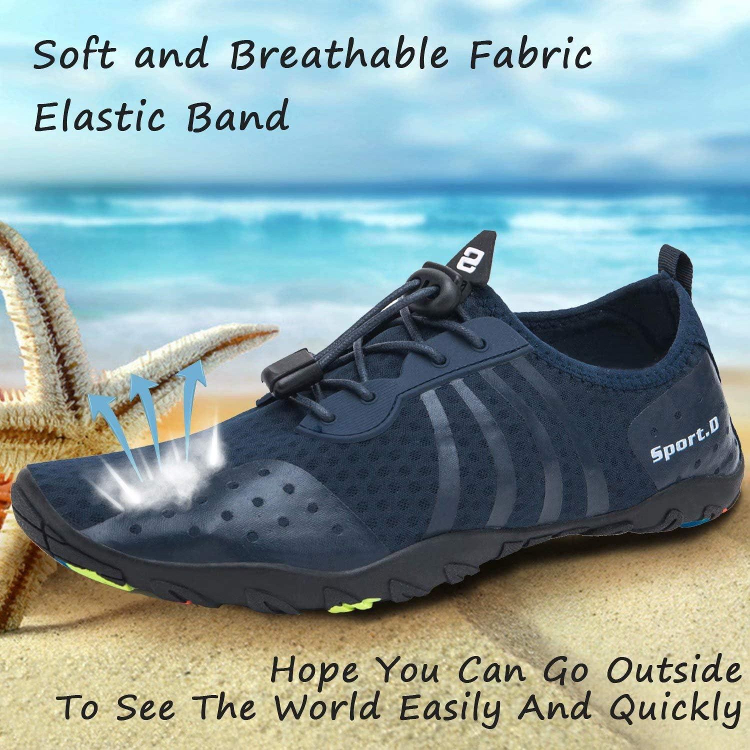 imageYALOX Water Shoes Mens Womens Swim Shoes Outdoor Beach Barefoot QuickDry Aqua Pool Socks Swimming Yoga Surfing ExerciseA8080sBlue