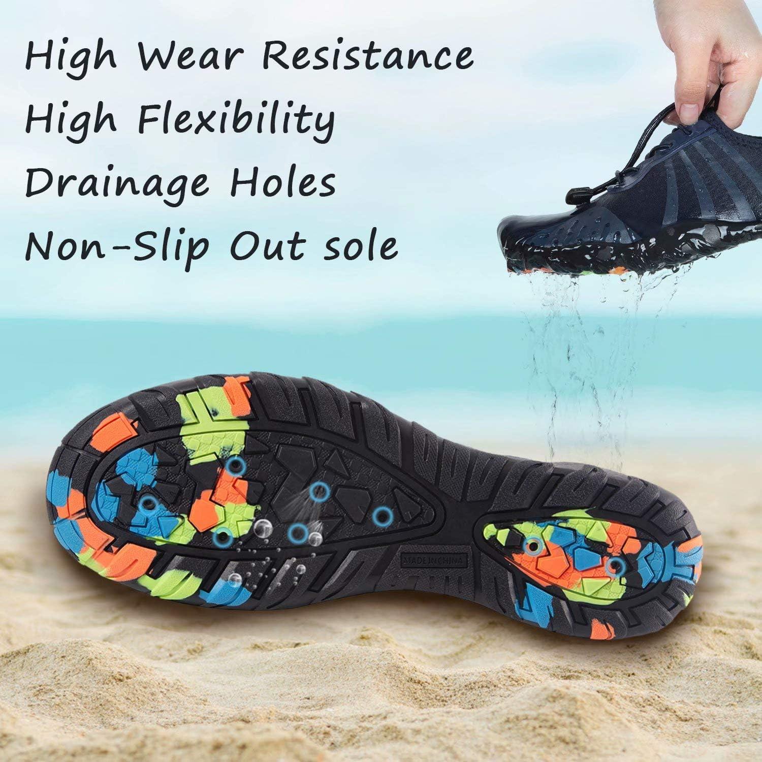 imageYALOX Water Shoes Mens Womens Swim Shoes Outdoor Beach Barefoot QuickDry Aqua Pool Socks Swimming Yoga Surfing ExerciseA901Black