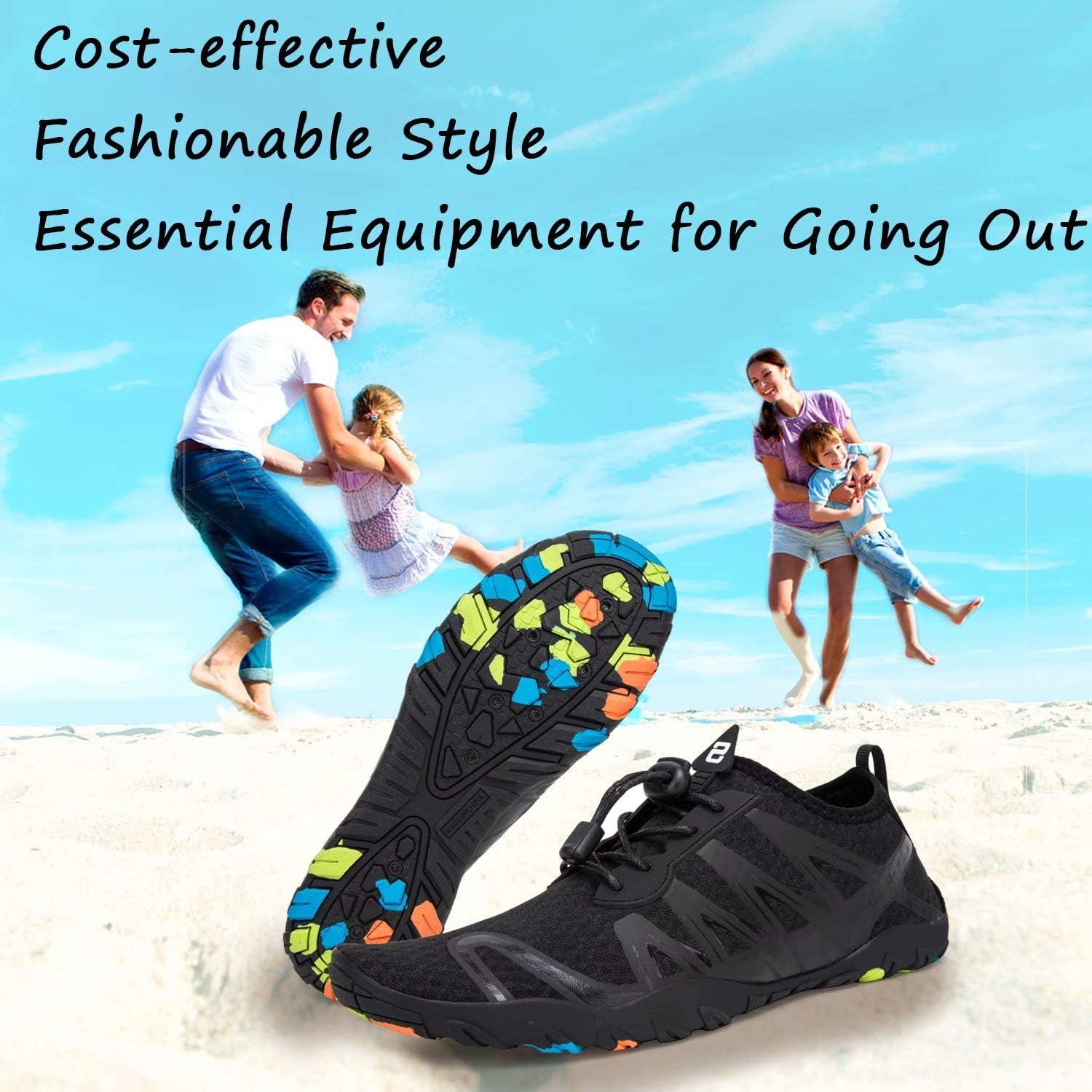 imageYALOX Water Shoes Mens Womens Swim Shoes Outdoor Beach Barefoot QuickDry Aqua Pool Socks Swimming Yoga Surfing ExerciseA901Black