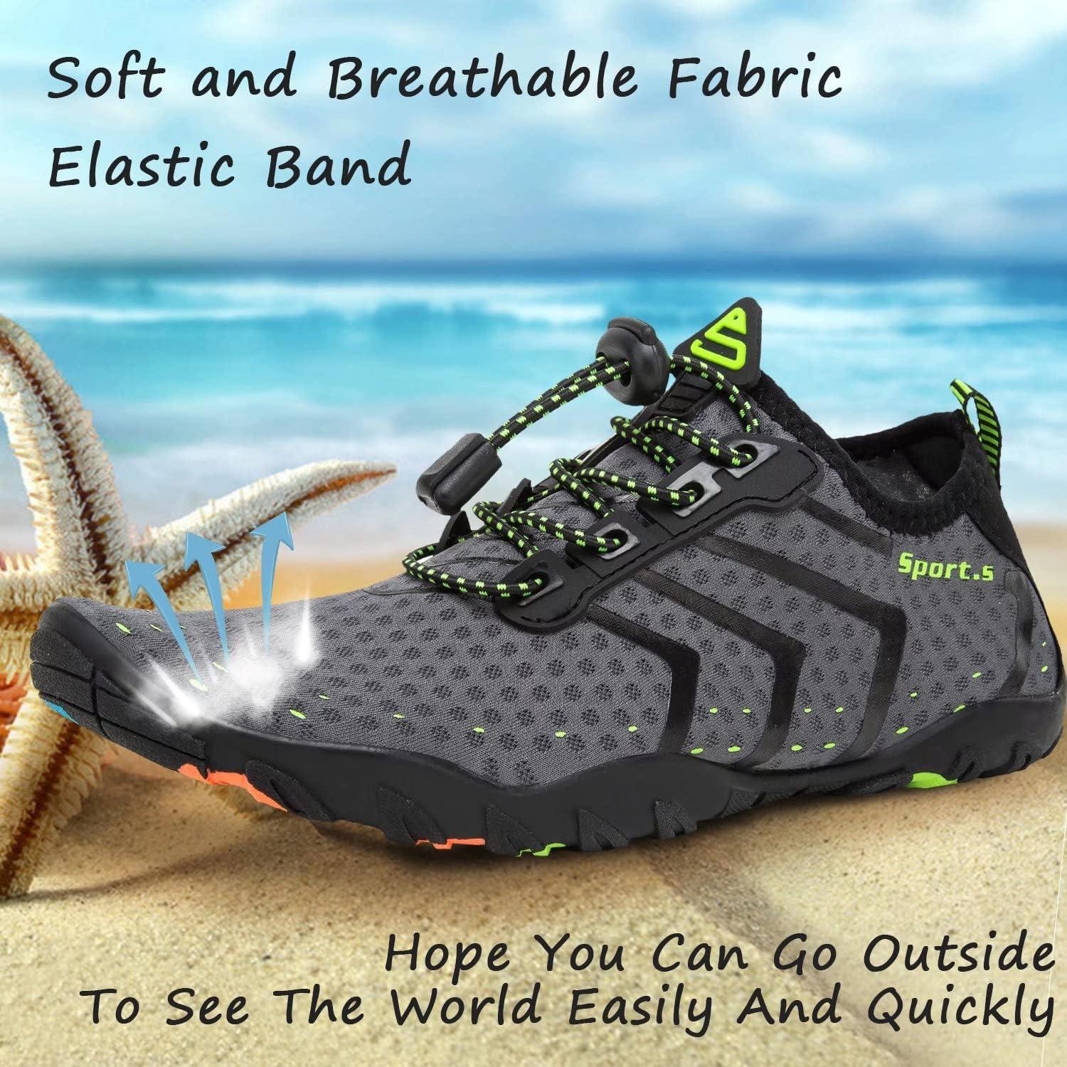 imageYALOX Water Shoes Mens Womens Swim Shoes Outdoor Beach Barefoot QuickDry Aqua Pool Socks Swimming Yoga Surfing ExerciseA927Grey
