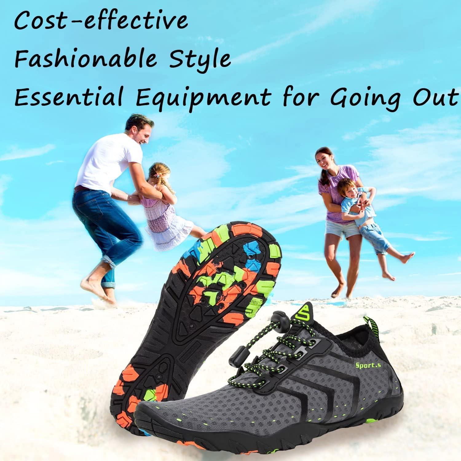 imageYALOX Water Shoes Mens Womens Swim Shoes Outdoor Beach Barefoot QuickDry Aqua Pool Socks Swimming Yoga Surfing ExerciseA927Grey