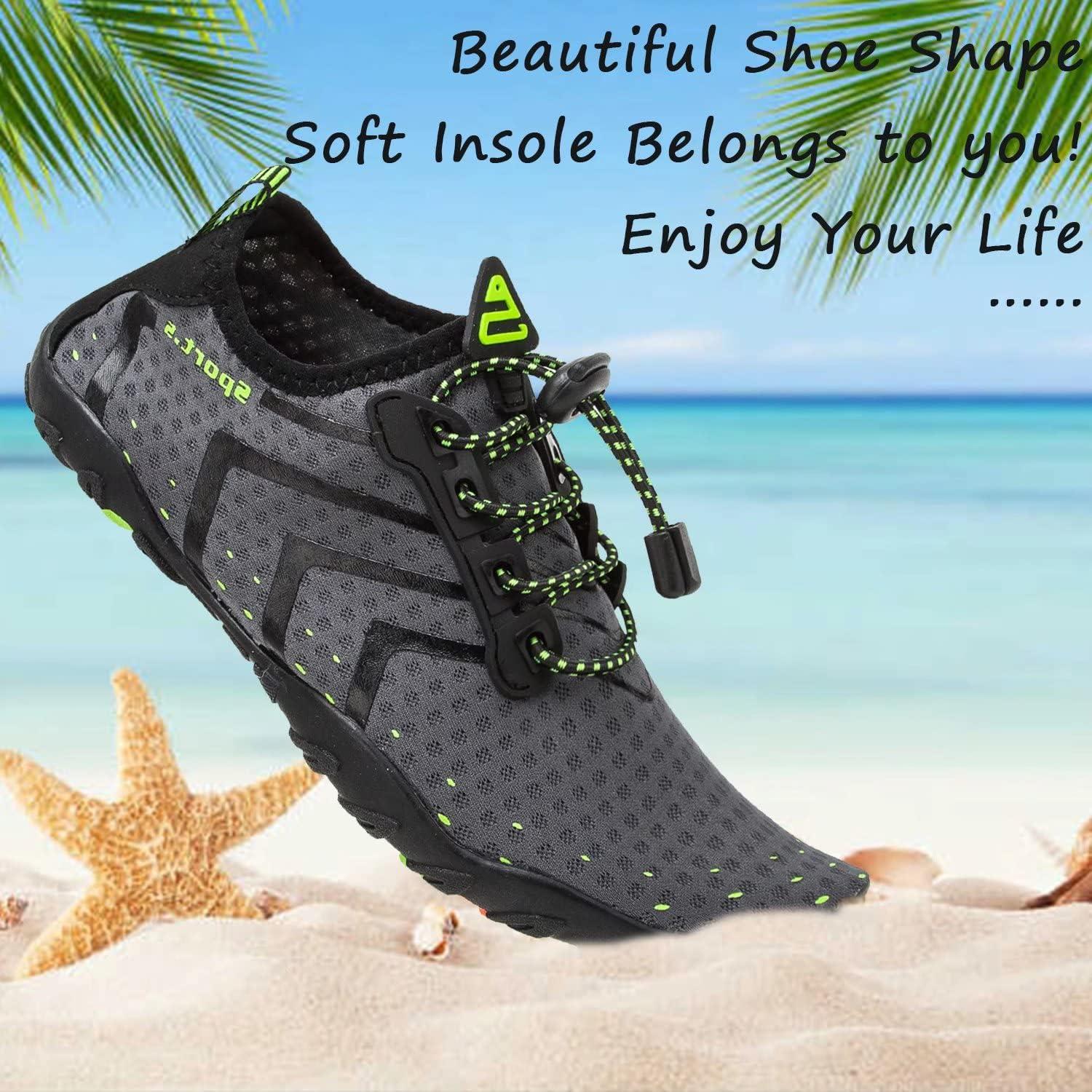 imageYALOX Water Shoes Mens Womens Swim Shoes Outdoor Beach Barefoot QuickDry Aqua Pool Socks Swimming Yoga Surfing ExerciseA927Grey