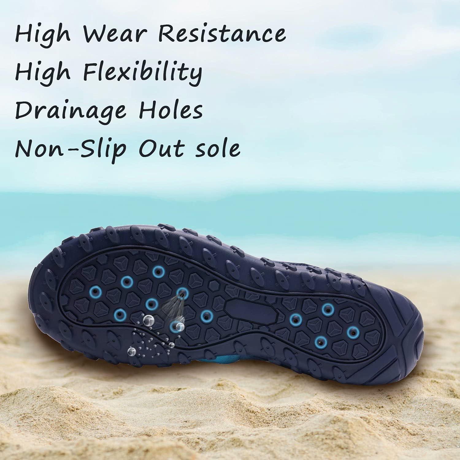 imageYALOX Water Shoes Mens Womens Swim Shoes Outdoor Beach Barefoot QuickDry Aqua Pool Socks Swimming Yoga Surfing ExerciseAv14light Blue