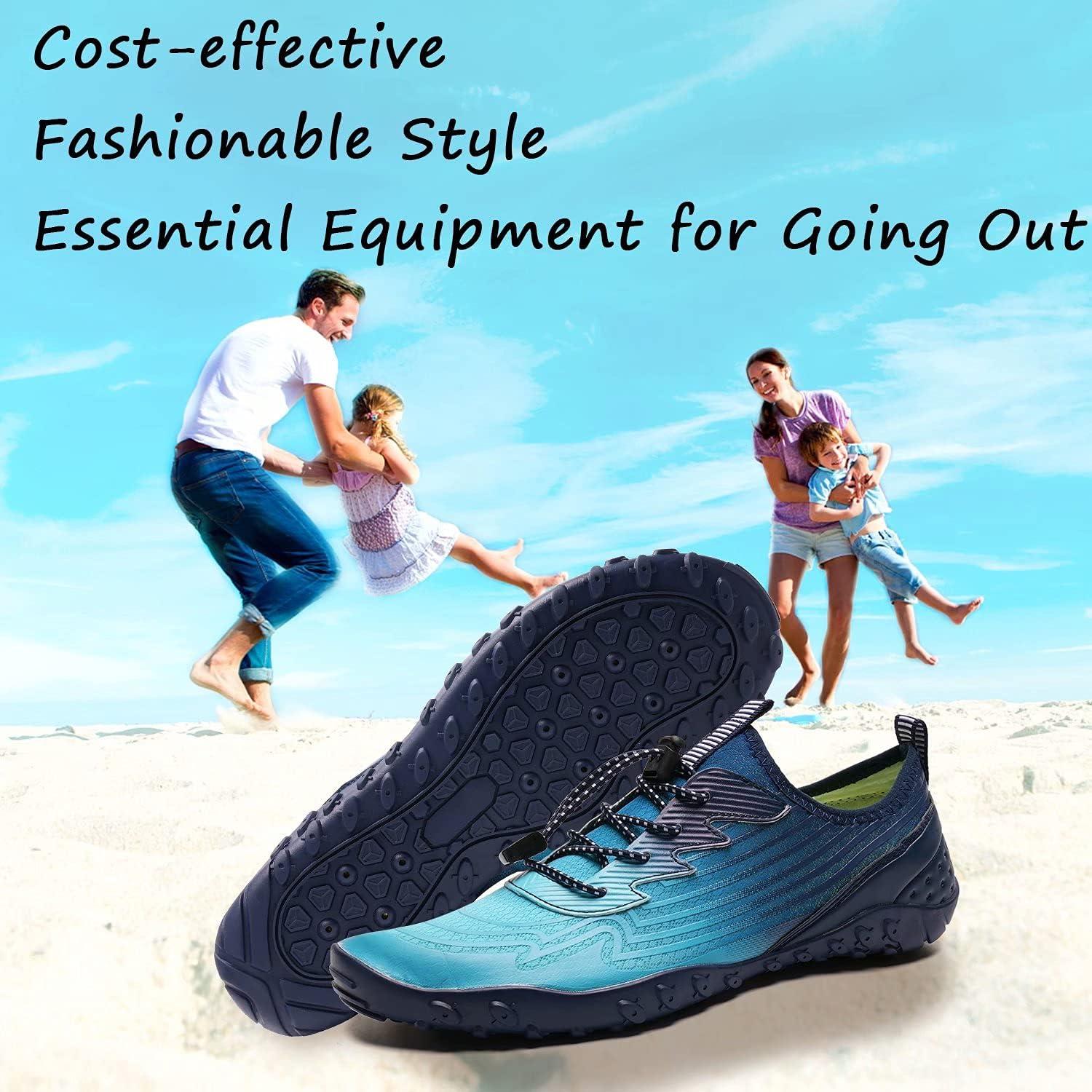 imageYALOX Water Shoes Mens Womens Swim Shoes Outdoor Beach Barefoot QuickDry Aqua Pool Socks Swimming Yoga Surfing ExerciseAv14light Blue
