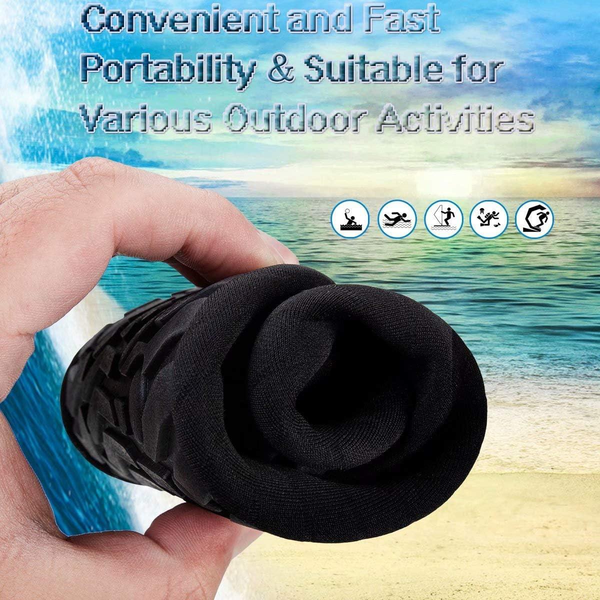 imageYALOX Water Shoes Womens Mens Outdoor Beach Swimming Aqua Socks QuickDry Barefoot Shoes Surfing Yoga Pool ExerciseAstriped Black