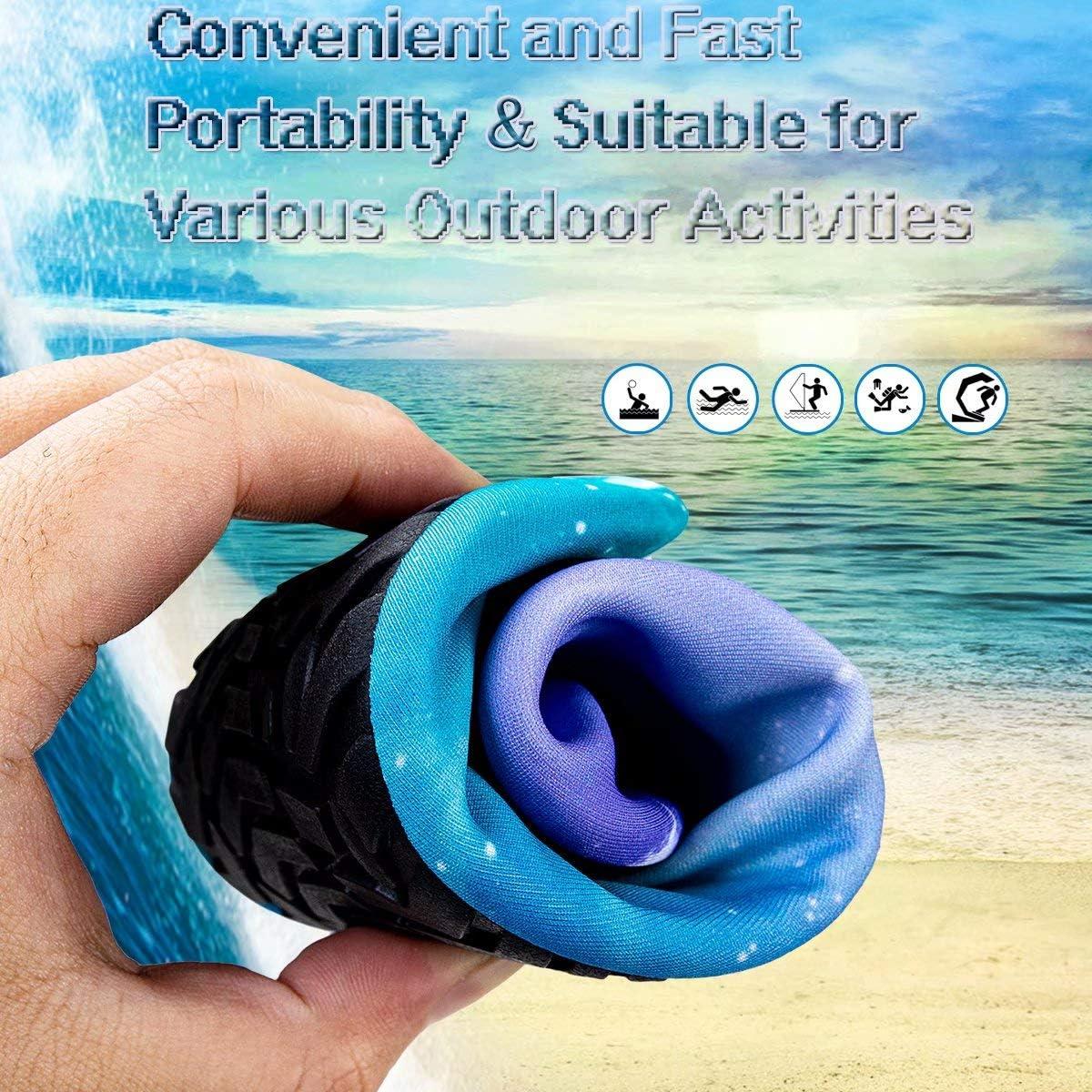 imageYALOX Water Shoes Womens Mens Outdoor Beach Swimming Aqua Socks QuickDry Barefoot Shoes Surfing Yoga Pool ExerciseBlue Star Dot