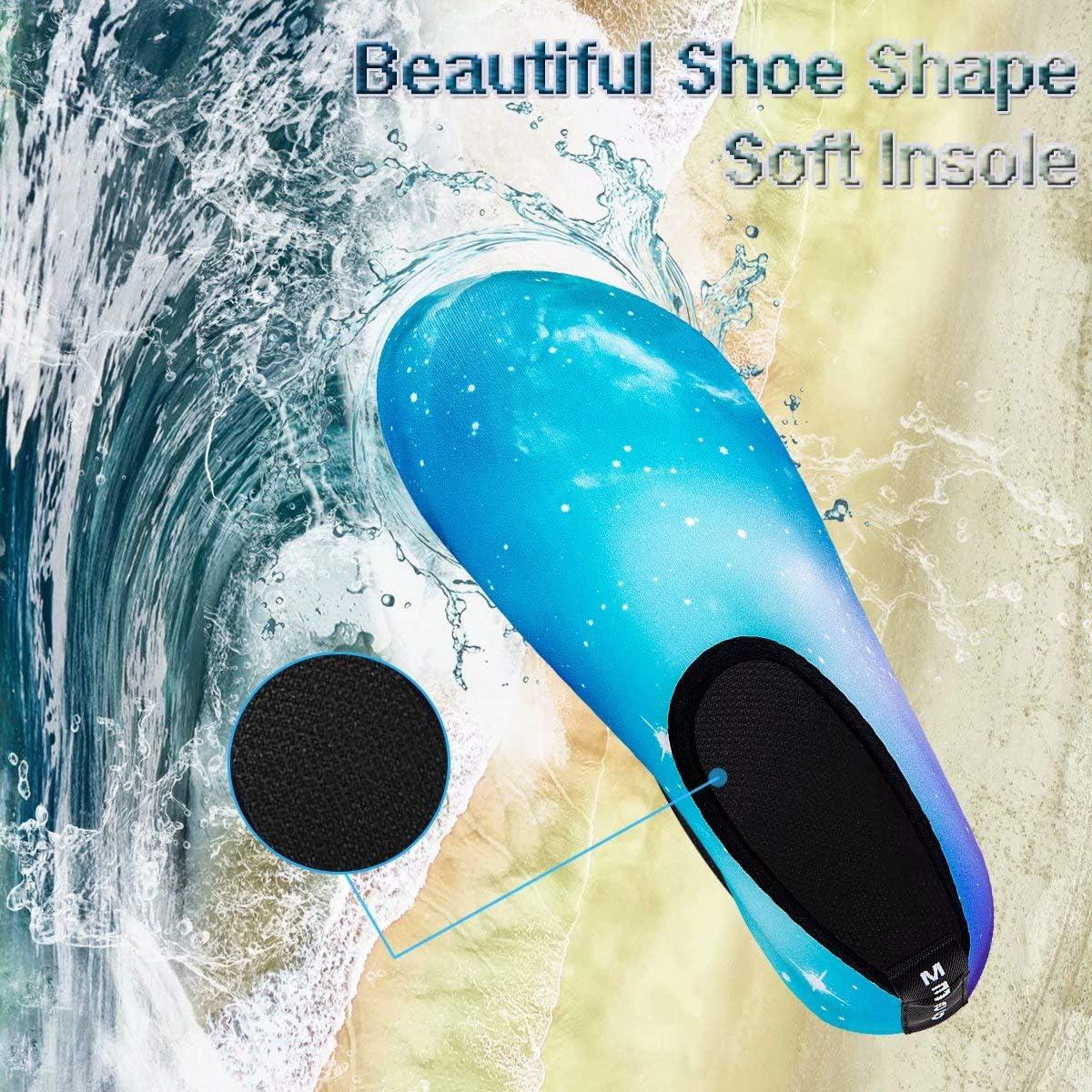 imageYALOX Water Shoes Womens Mens Outdoor Beach Swimming Aqua Socks QuickDry Barefoot Shoes Surfing Yoga Pool ExerciseBlue Star Dot