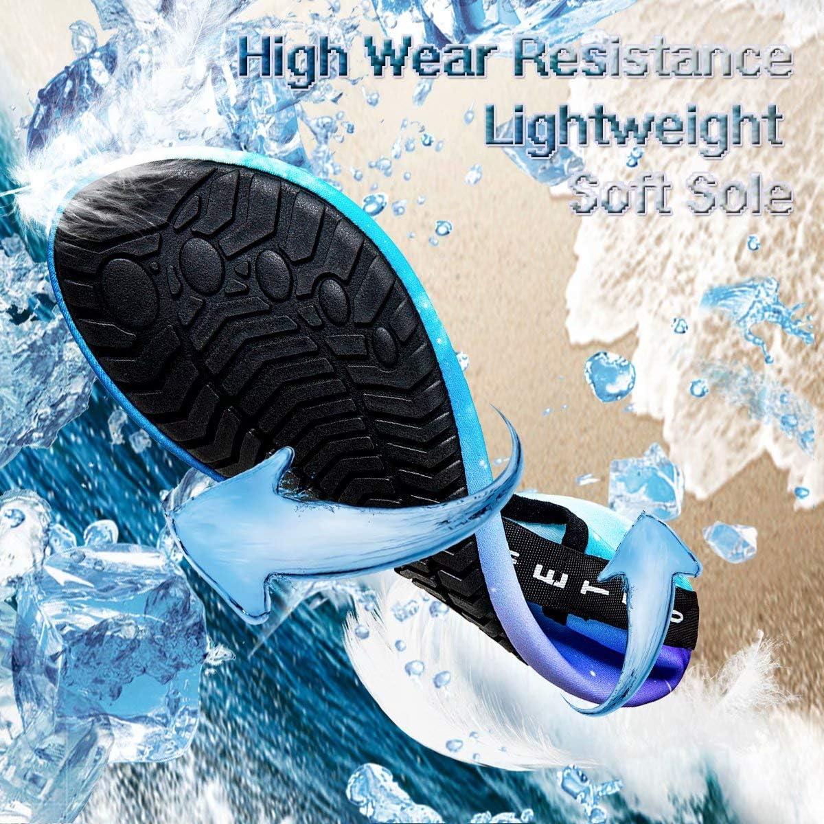 imageYALOX Water Shoes Womens Mens Outdoor Beach Swimming Aqua Socks QuickDry Barefoot Shoes Surfing Yoga Pool ExerciseBlue Star Dot