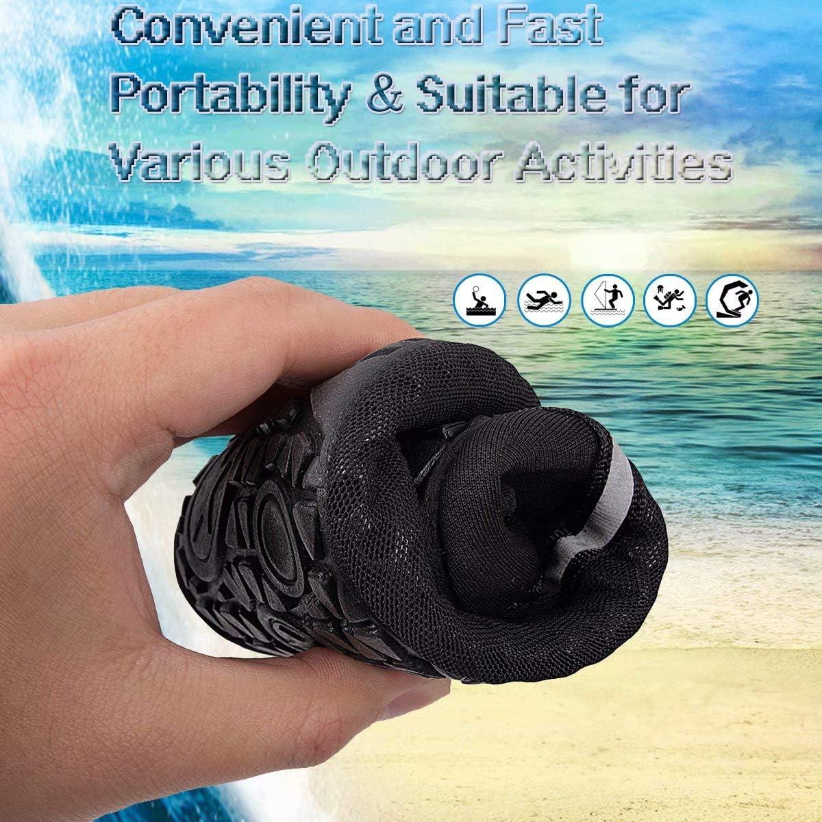 imageYALOX Water Shoes Womens Mens Outdoor Beach Swimming Aqua Socks QuickDry Barefoot Shoes Surfing Yoga Pool ExerciseDXbblack