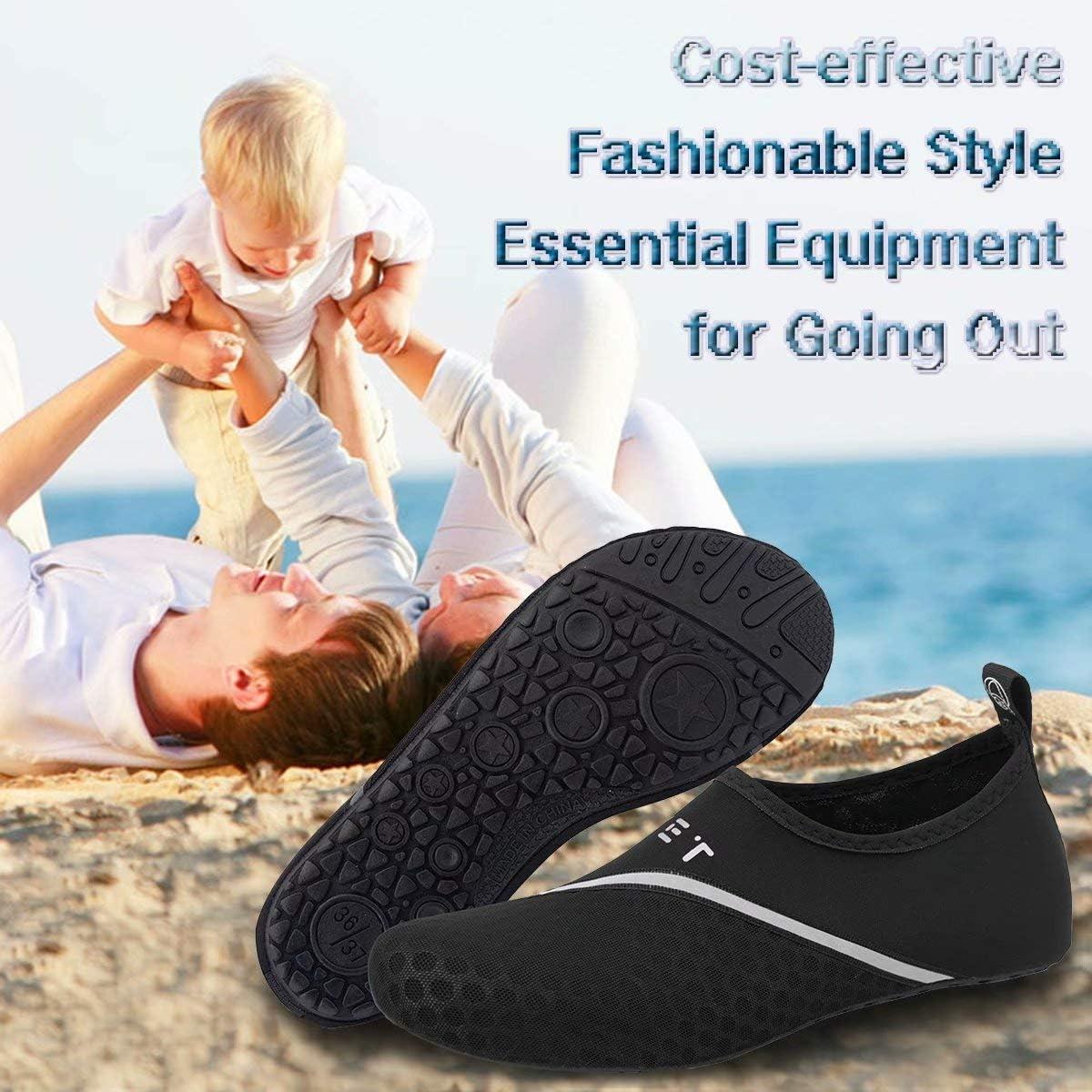 imageYALOX Water Shoes Womens Mens Outdoor Beach Swimming Aqua Socks QuickDry Barefoot Shoes Surfing Yoga Pool ExerciseDXbblack