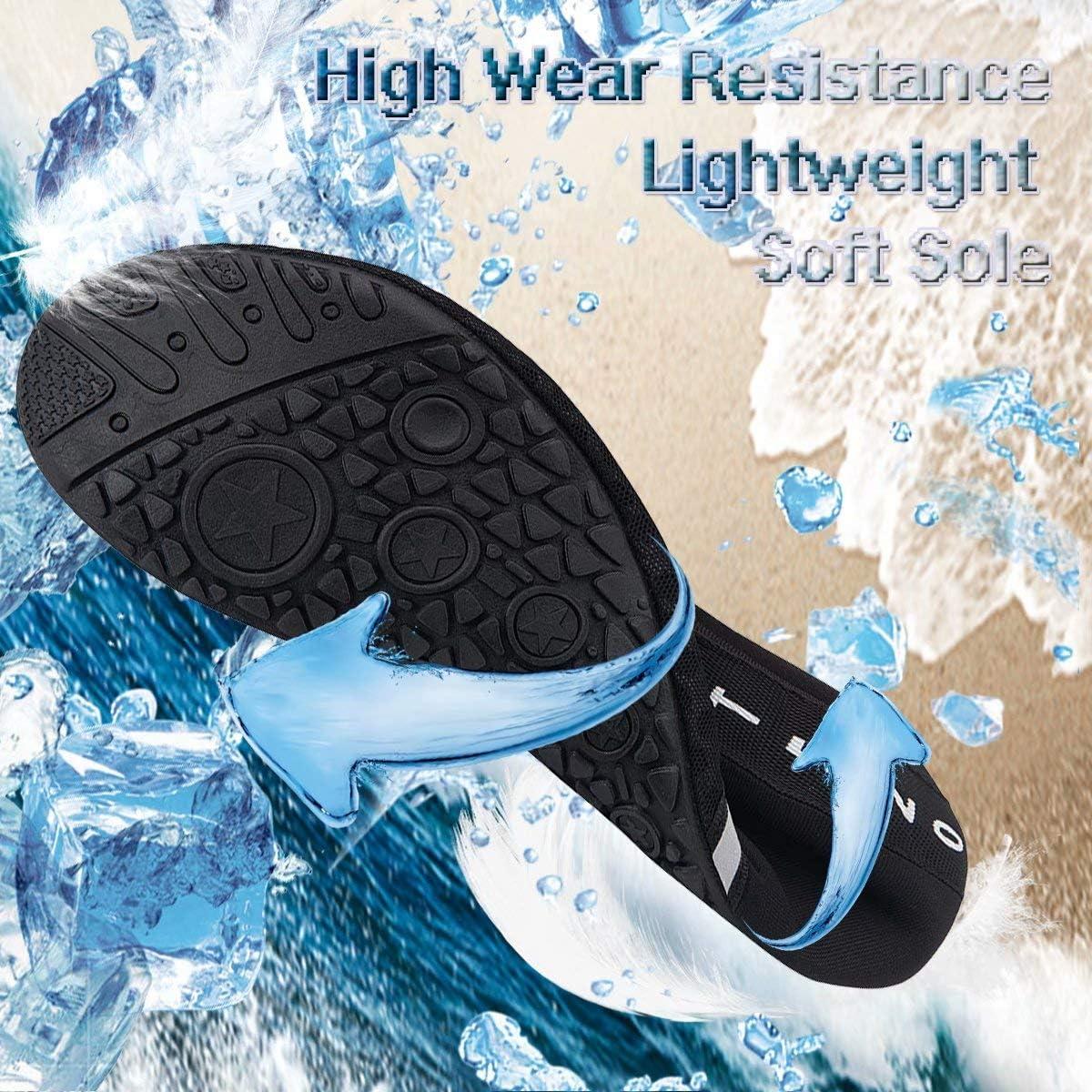 imageYALOX Water Shoes Womens Mens Outdoor Beach Swimming Aqua Socks QuickDry Barefoot Shoes Surfing Yoga Pool ExerciseDXbblack