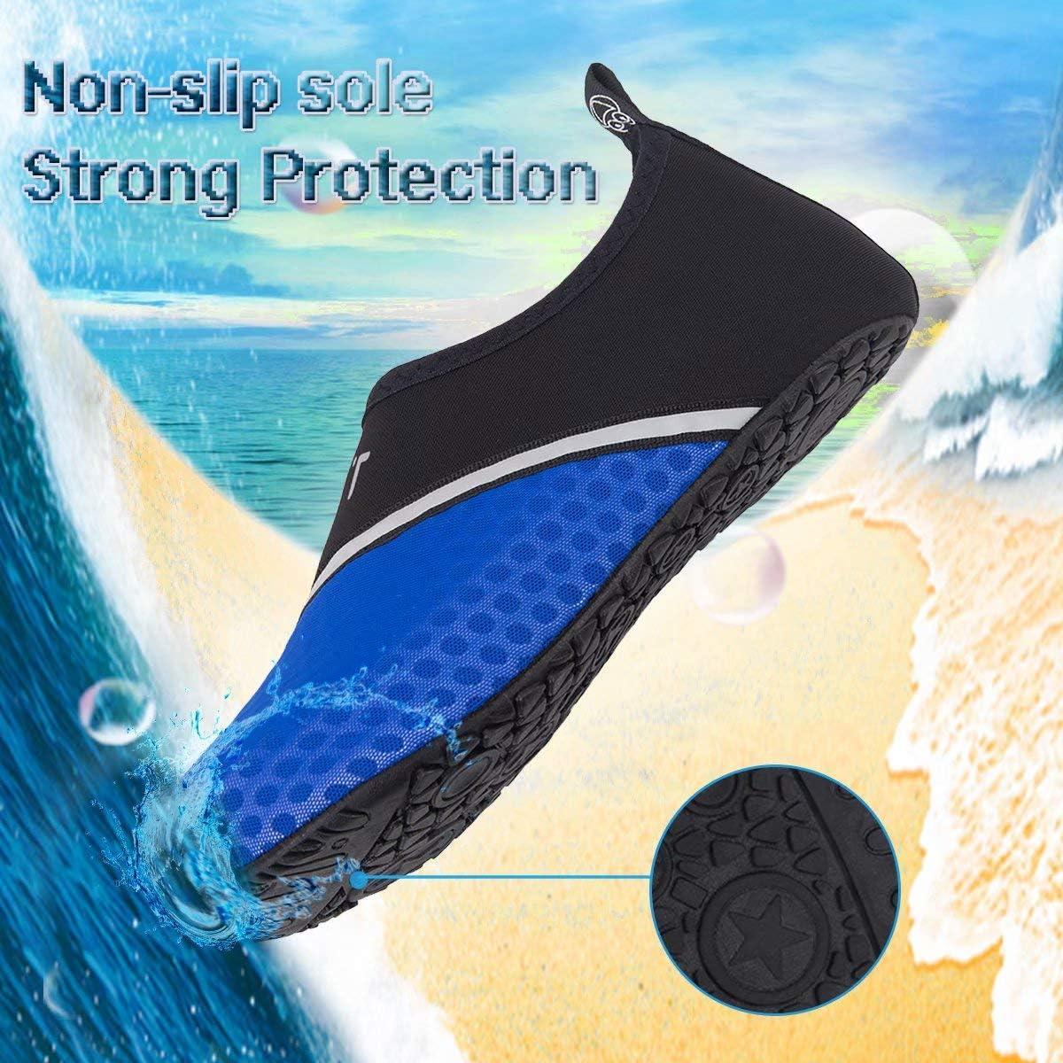 imageYALOX Water Shoes Womens Mens Outdoor Beach Swimming Aqua Socks QuickDry Barefoot Shoes Surfing Yoga Pool ExerciseDXbnavy