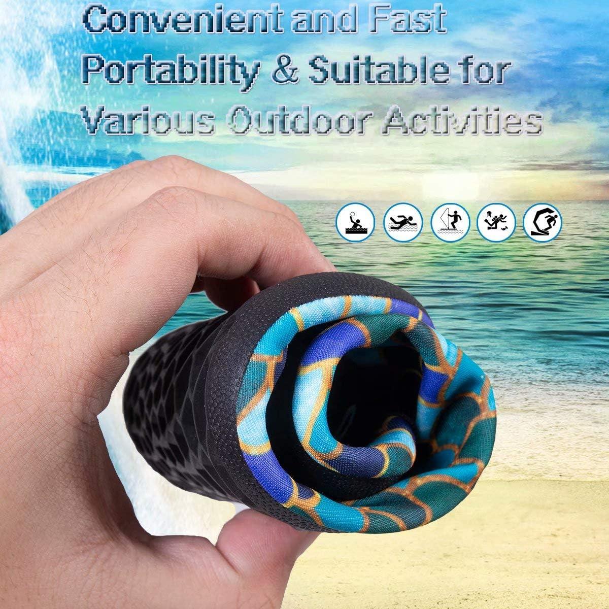imageYALOX Water Shoes Womens Mens Outdoor Beach Swimming Aqua Socks QuickDry Barefoot Shoes Surfing Yoga Pool ExerciseFish Scale Black Green