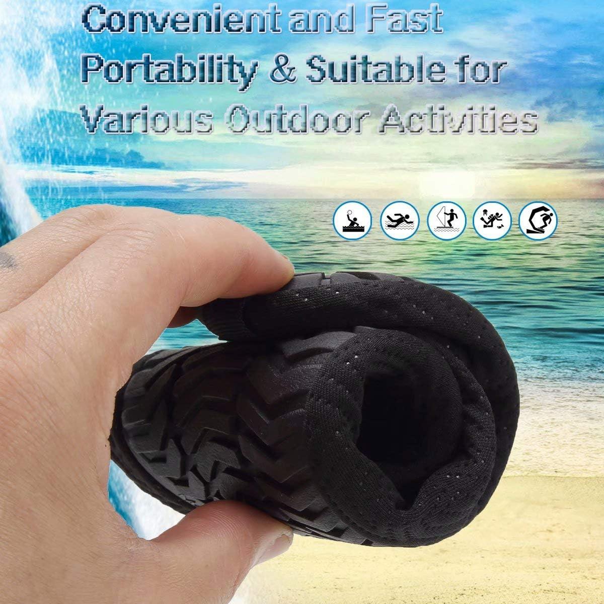 imageYALOX Water Shoes Womens Mens Outdoor Beach Swimming Aqua Socks QuickDry Barefoot Shoes Surfing Yoga Pool ExerciseGeometric Black