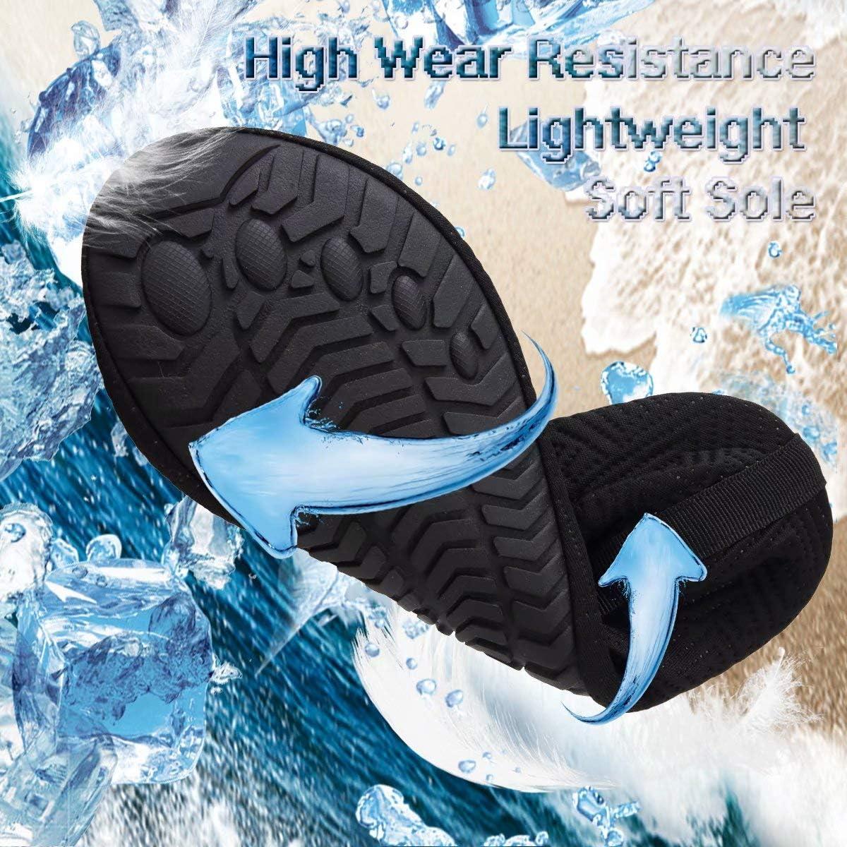 imageYALOX Water Shoes Womens Mens Outdoor Beach Swimming Aqua Socks QuickDry Barefoot Shoes Surfing Yoga Pool ExerciseGeometric Black