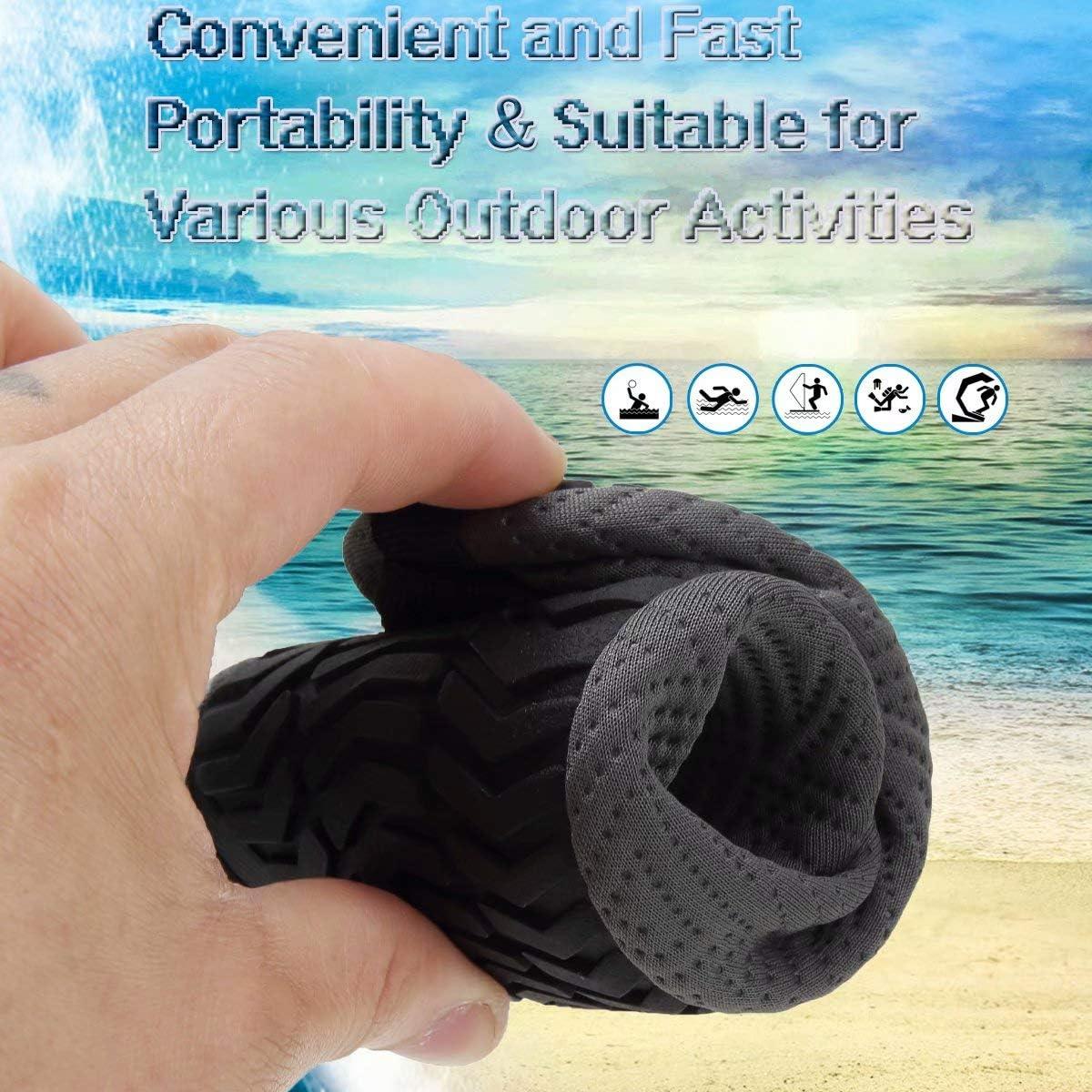 imageYALOX Water Shoes Womens Mens Outdoor Beach Swimming Aqua Socks QuickDry Barefoot Shoes Surfing Yoga Pool ExerciseGeometric Gray
