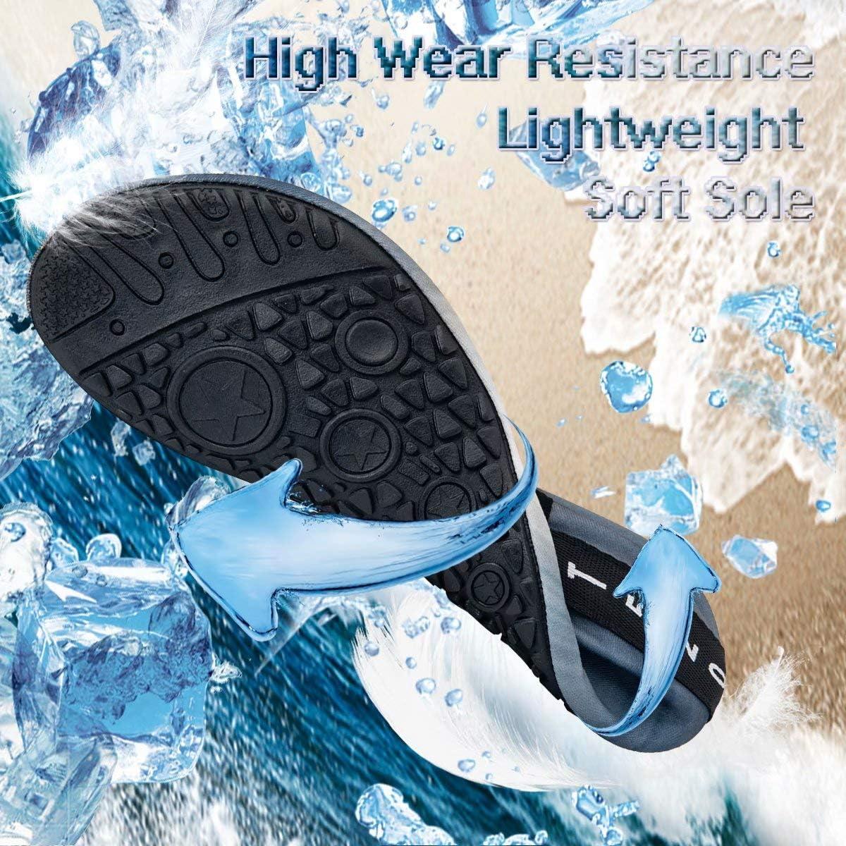 imageYALOX Water Shoes Womens Mens Outdoor Beach Swimming Aqua Socks QuickDry Barefoot Shoes Surfing Yoga Pool ExerciseGradient Grey