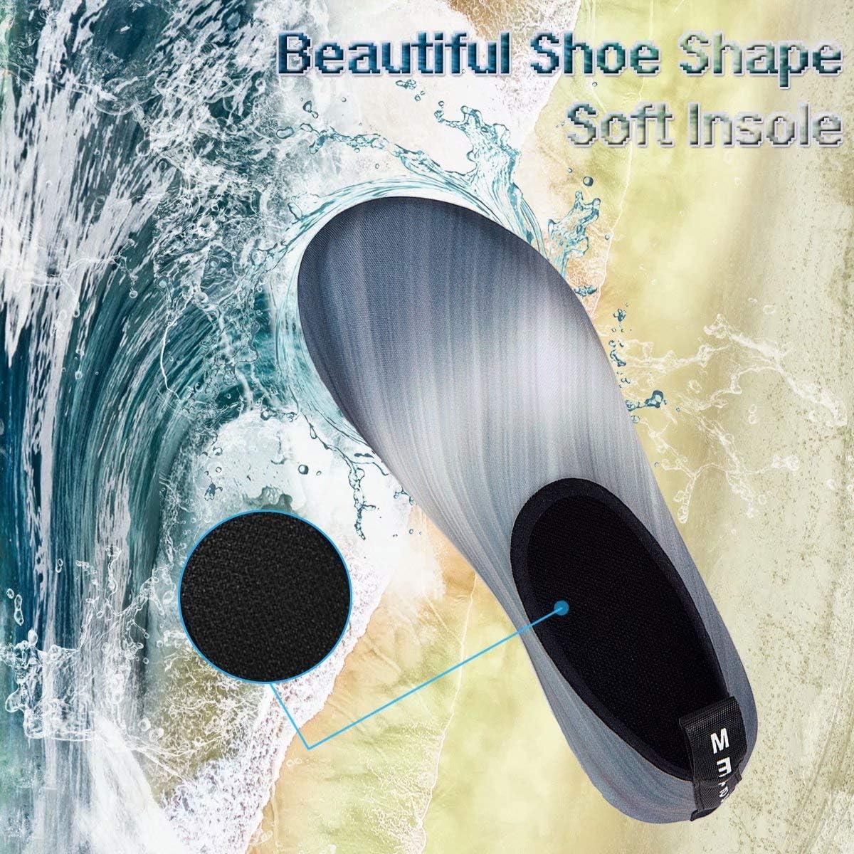 imageYALOX Water Shoes Womens Mens Outdoor Beach Swimming Aqua Socks QuickDry Barefoot Shoes Surfing Yoga Pool ExerciseGradient Grey