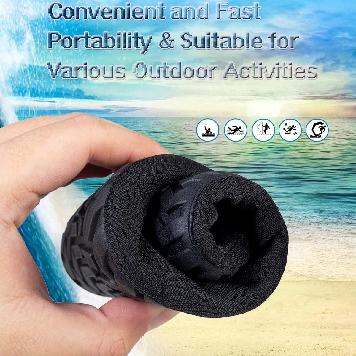 imageYALOX Water Shoes Womens Mens Outdoor Beach Swimming Aqua Socks QuickDry Barefoot Shoes Surfing Yoga Pool ExerciseLxyblack