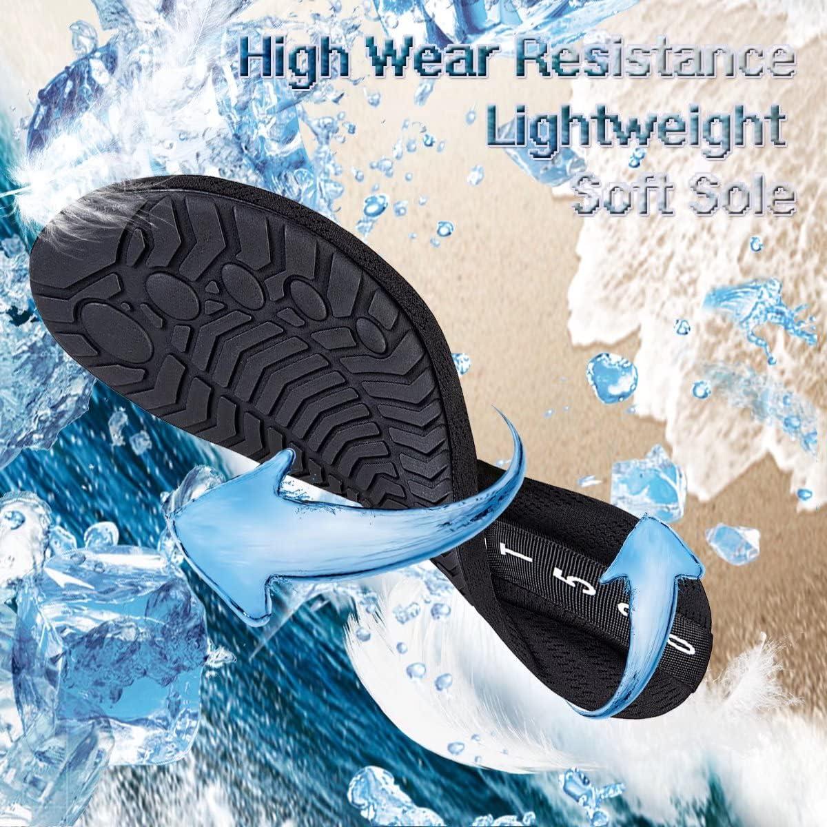 imageYALOX Water Shoes Womens Mens Outdoor Beach Swimming Aqua Socks QuickDry Barefoot Shoes Surfing Yoga Pool ExerciseLxyblack