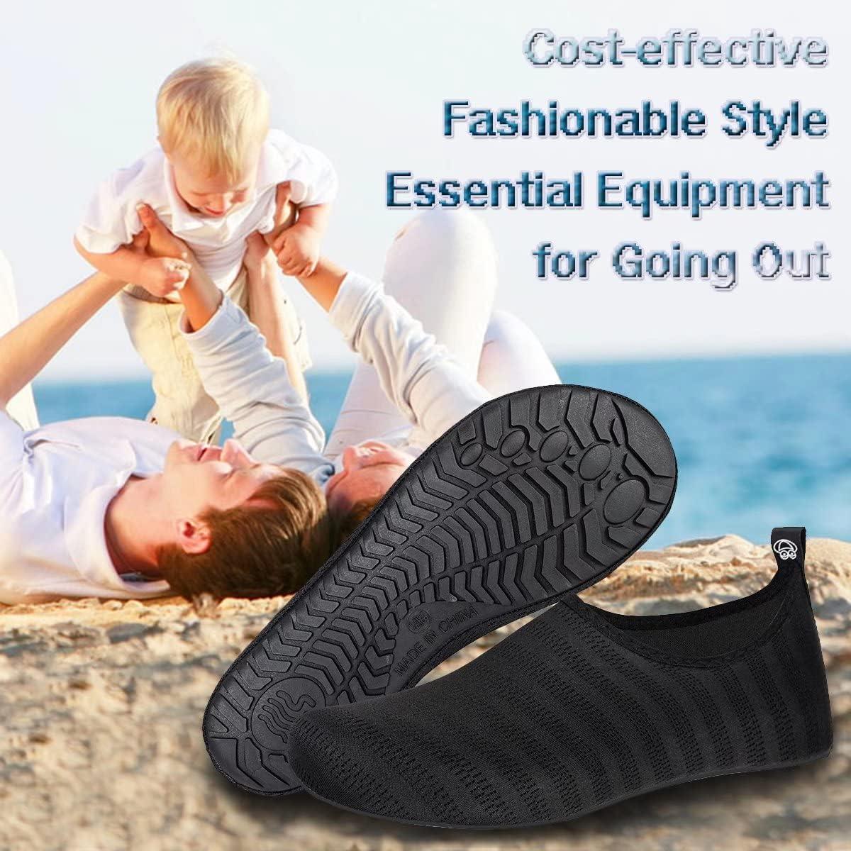 imageYALOX Water Shoes Womens Mens Outdoor Beach Swimming Aqua Socks QuickDry Barefoot Shoes Surfing Yoga Pool ExerciseLxyblack