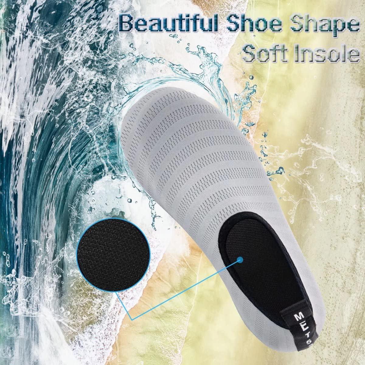 imageYALOX Water Shoes Womens Mens Outdoor Beach Swimming Aqua Socks QuickDry Barefoot Shoes Surfing Yoga Pool ExerciseLxygrey