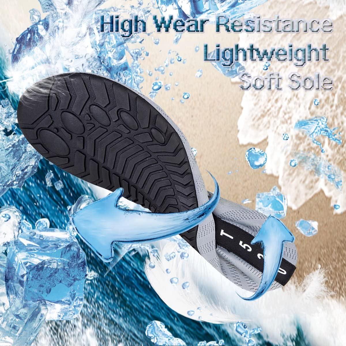imageYALOX Water Shoes Womens Mens Outdoor Beach Swimming Aqua Socks QuickDry Barefoot Shoes Surfing Yoga Pool ExerciseLxygrey