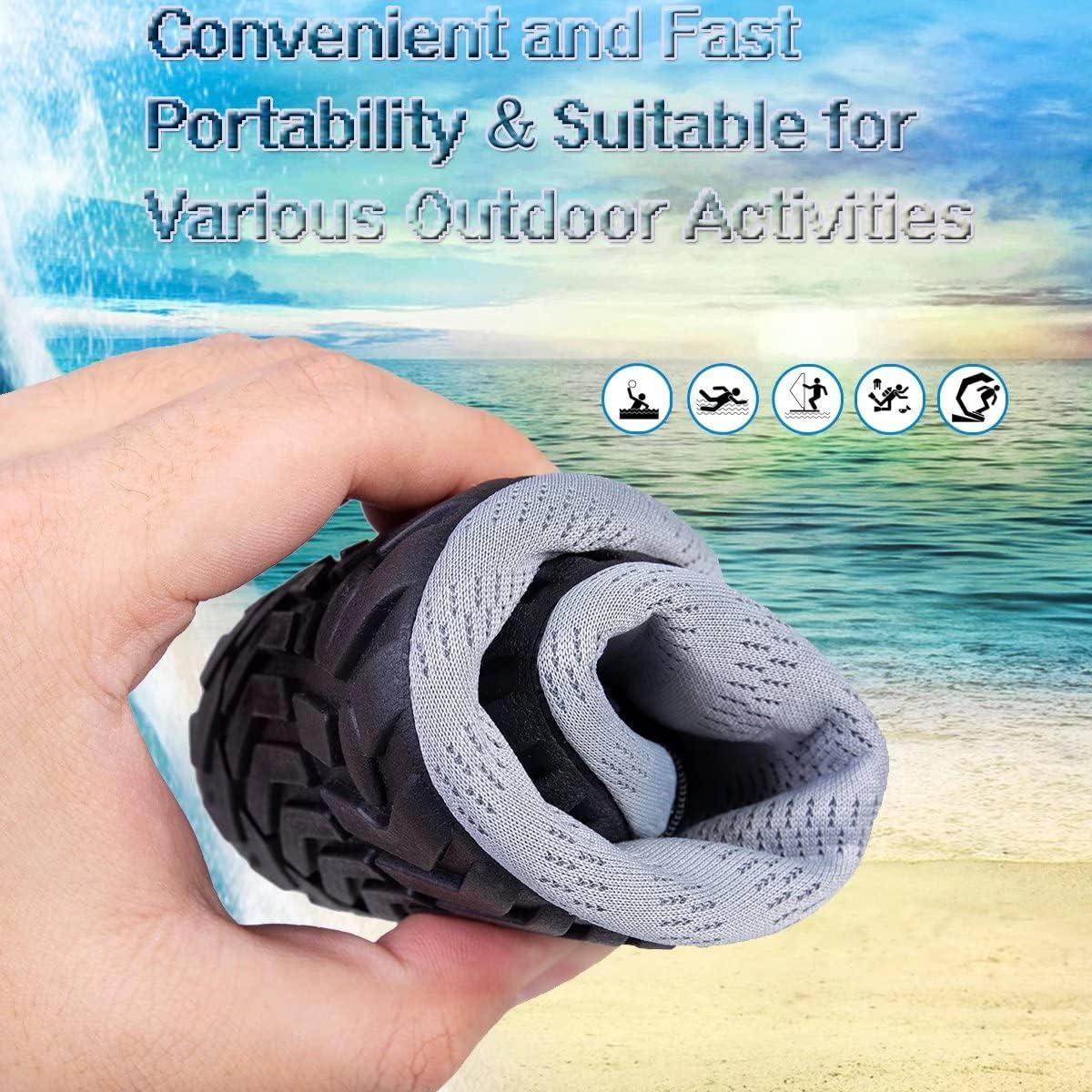 imageYALOX Water Shoes Womens Mens Outdoor Beach Swimming Aqua Socks QuickDry Barefoot Shoes Surfing Yoga Pool ExerciseLxygrey