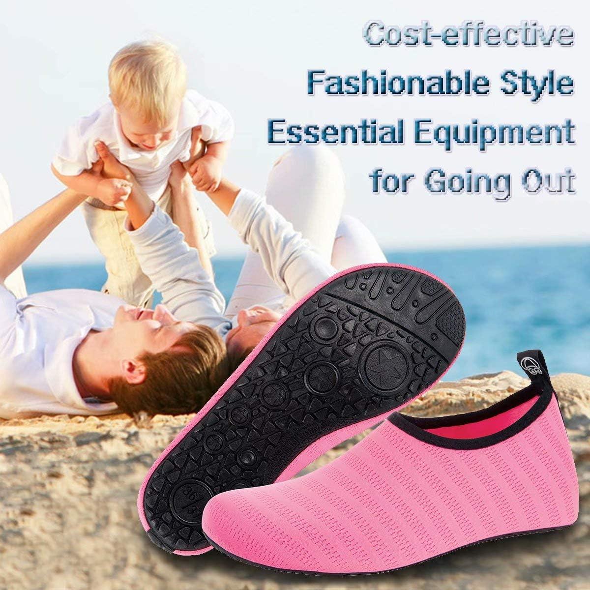 imageYALOX Water Shoes Womens Mens Outdoor Beach Swimming Aqua Socks QuickDry Barefoot Shoes Surfing Yoga Pool ExerciseLxypink