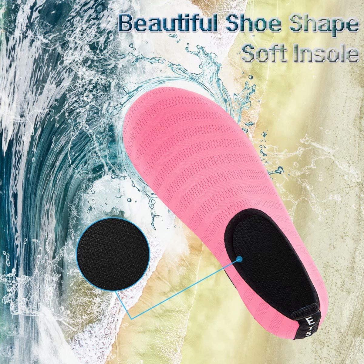 imageYALOX Water Shoes Womens Mens Outdoor Beach Swimming Aqua Socks QuickDry Barefoot Shoes Surfing Yoga Pool ExerciseLxypink