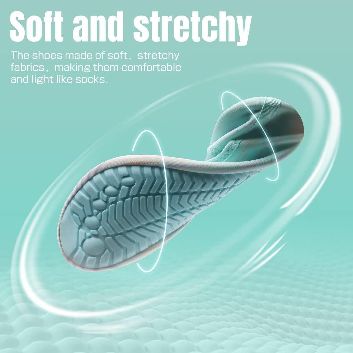 imageYALOX Water Shoes Womens Mens Outdoor Beach Swimming Aqua Socks QuickDry Barefoot Shoes Surfing Yoga Pool ExerciseNa3004whiteGreen
