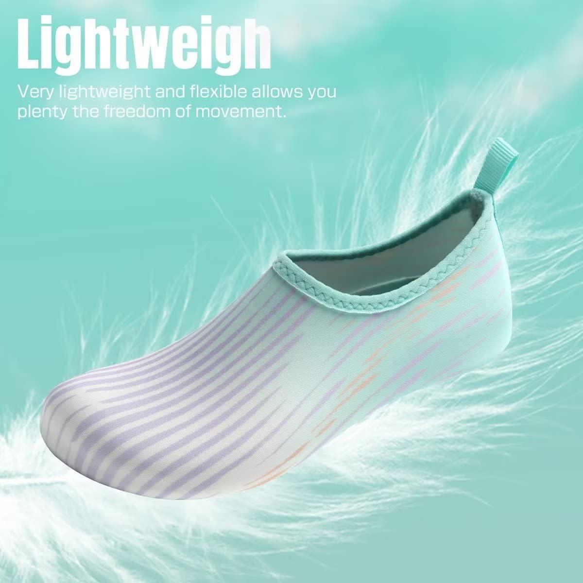imageYALOX Water Shoes Womens Mens Outdoor Beach Swimming Aqua Socks QuickDry Barefoot Shoes Surfing Yoga Pool ExerciseNa3004whiteGreen