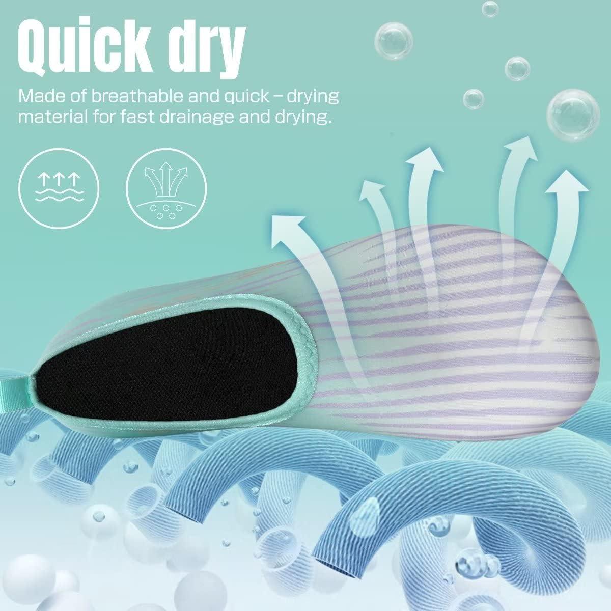 imageYALOX Water Shoes Womens Mens Outdoor Beach Swimming Aqua Socks QuickDry Barefoot Shoes Surfing Yoga Pool ExerciseNa3004whiteGreen