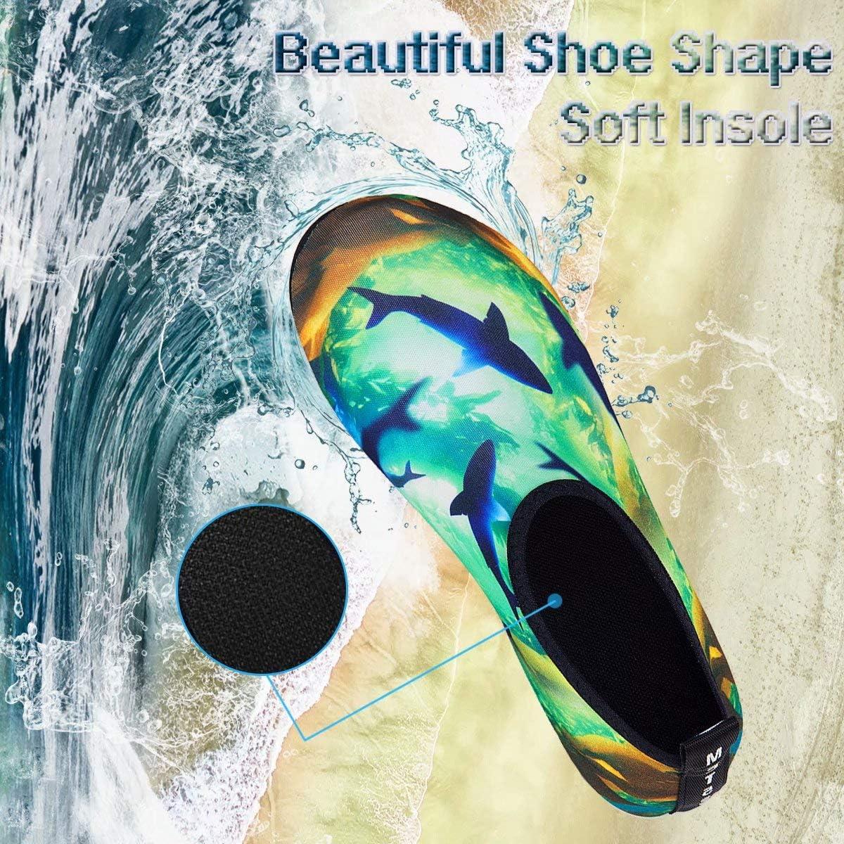 imageYALOX Water Shoes Womens Mens Outdoor Beach Swimming Aqua Socks QuickDry Barefoot Shoes Surfing Yoga Pool ExerciseSygreen