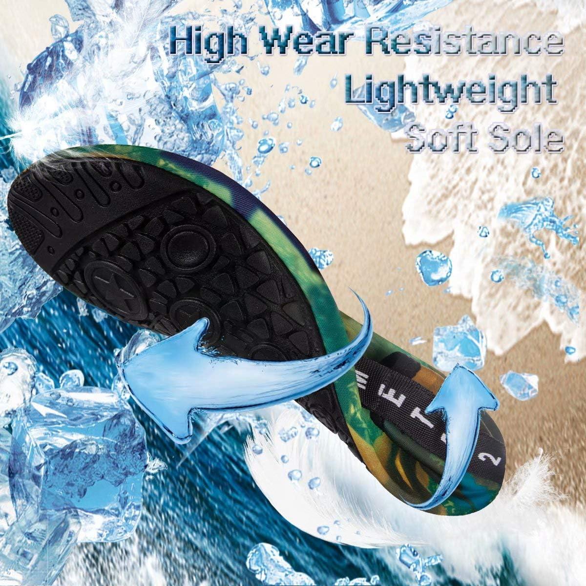 imageYALOX Water Shoes Womens Mens Outdoor Beach Swimming Aqua Socks QuickDry Barefoot Shoes Surfing Yoga Pool ExerciseSygreen