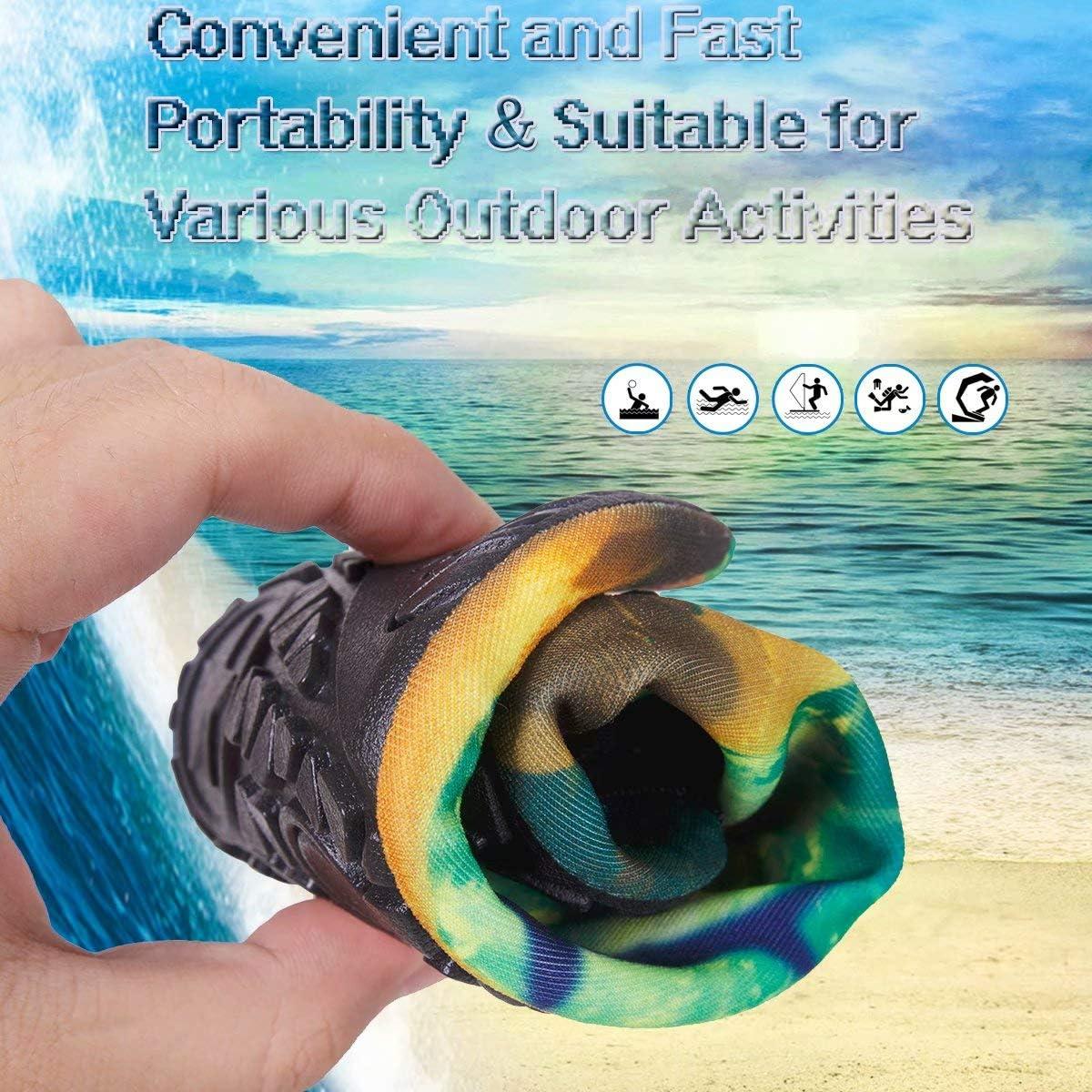 imageYALOX Water Shoes Womens Mens Outdoor Beach Swimming Aqua Socks QuickDry Barefoot Shoes Surfing Yoga Pool ExerciseSygreen